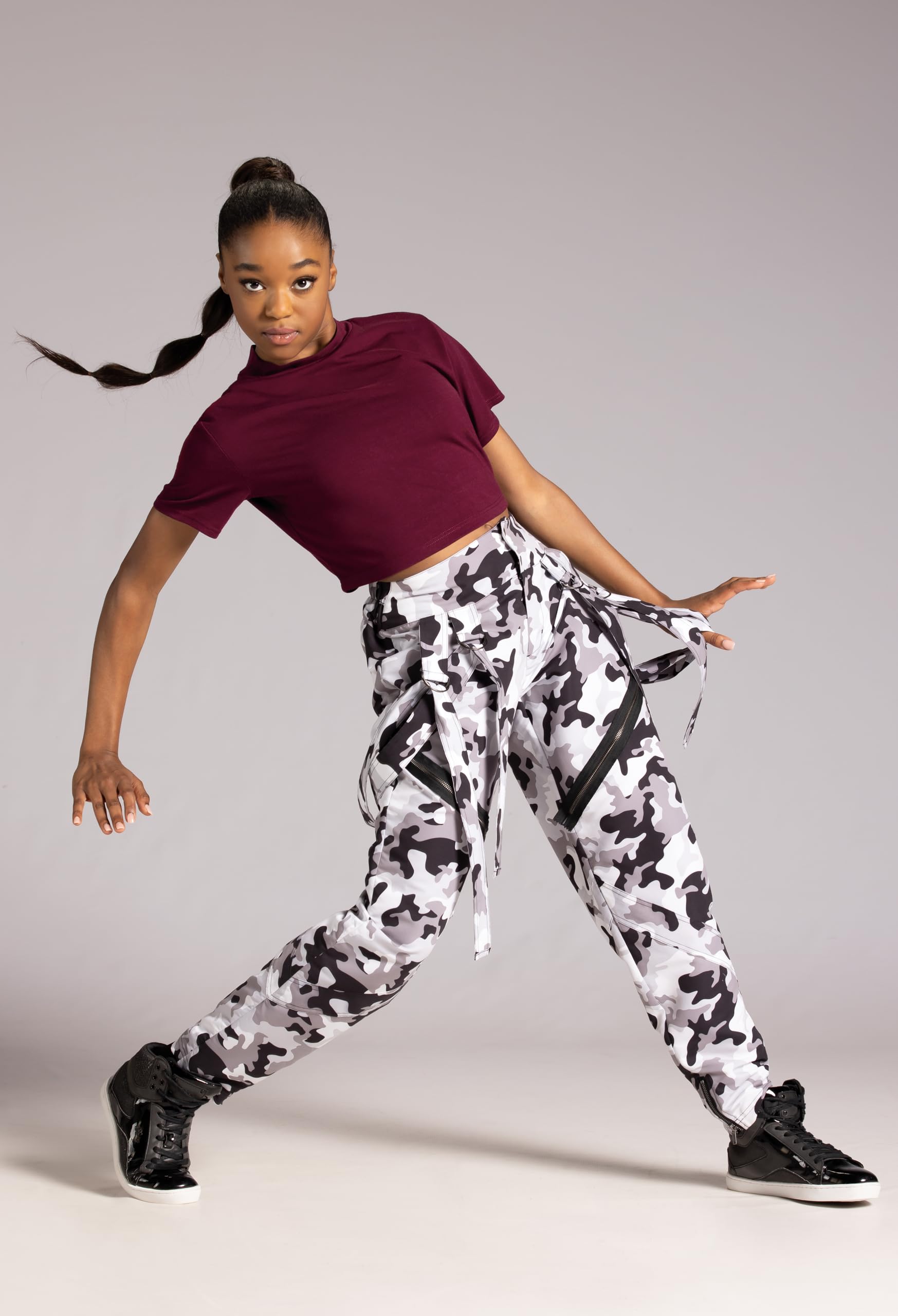 Balera Pop Star Dance Pants for Girls - Camouflage Print Leggings for Ballet, Jazz & Hip Hop | Comfortable & Stylish Performance Wear