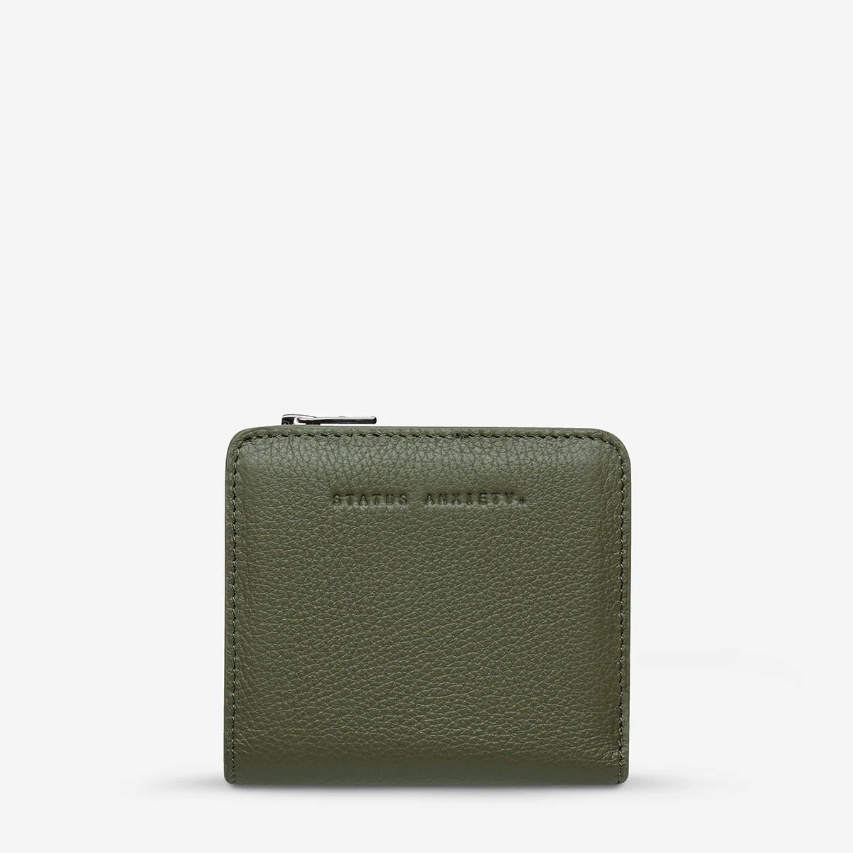 Status Anxiety Sense Of Wonder Genuine Leather Wallet for Men & Women - Khaki Color - Slim Bifold RFID Blocking Wallet for Everyday Use & Travel