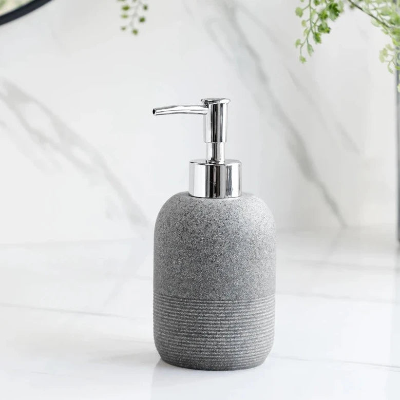 Premium Naya Stone Bathroom Accessory Set - Modern Soap Dispenser, Toothbrush Holder & Tumbler | Water-Resistant & Stylish for Bathroom, Spa & Luxury Home Decor