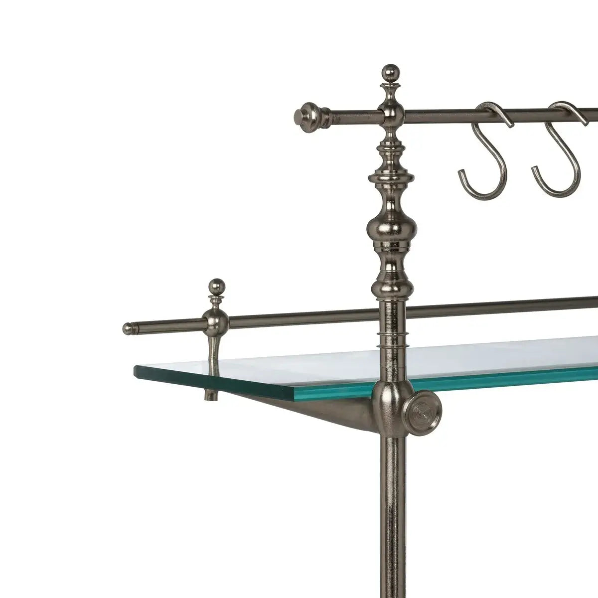 Black Marble & Iron Bistro Rack - Stylish Kitchen Storage Shelf for Wine Bottles, Spices, and Decor | Perfect for Restaurants, Bars, and Home Kitchens