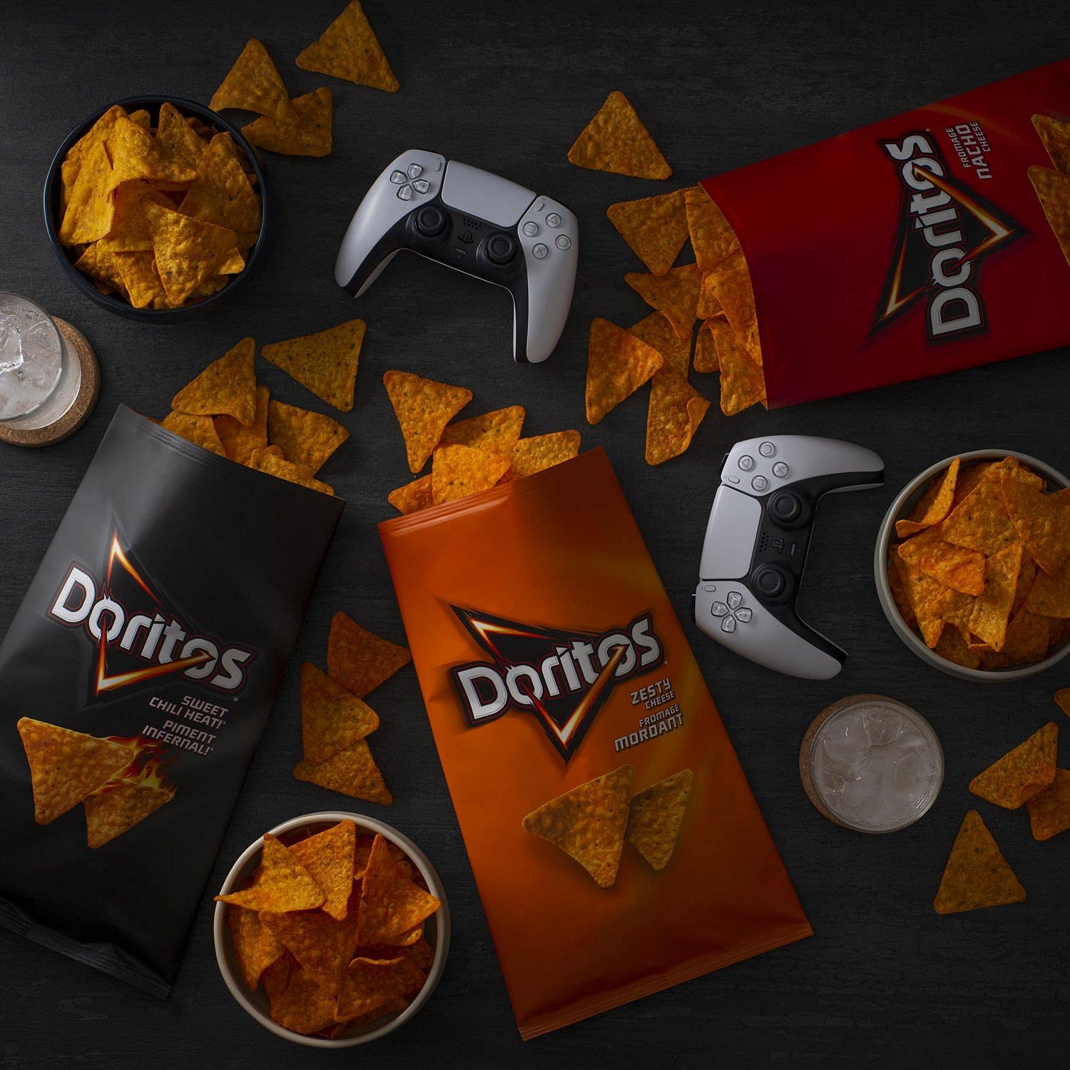 Doritos Sweet Chili Heat Tortilla Chips 8.2oz (5-Pack) | Spicy Snacks for Parties, Movie Nights & Game Day | Shipped from Canada
