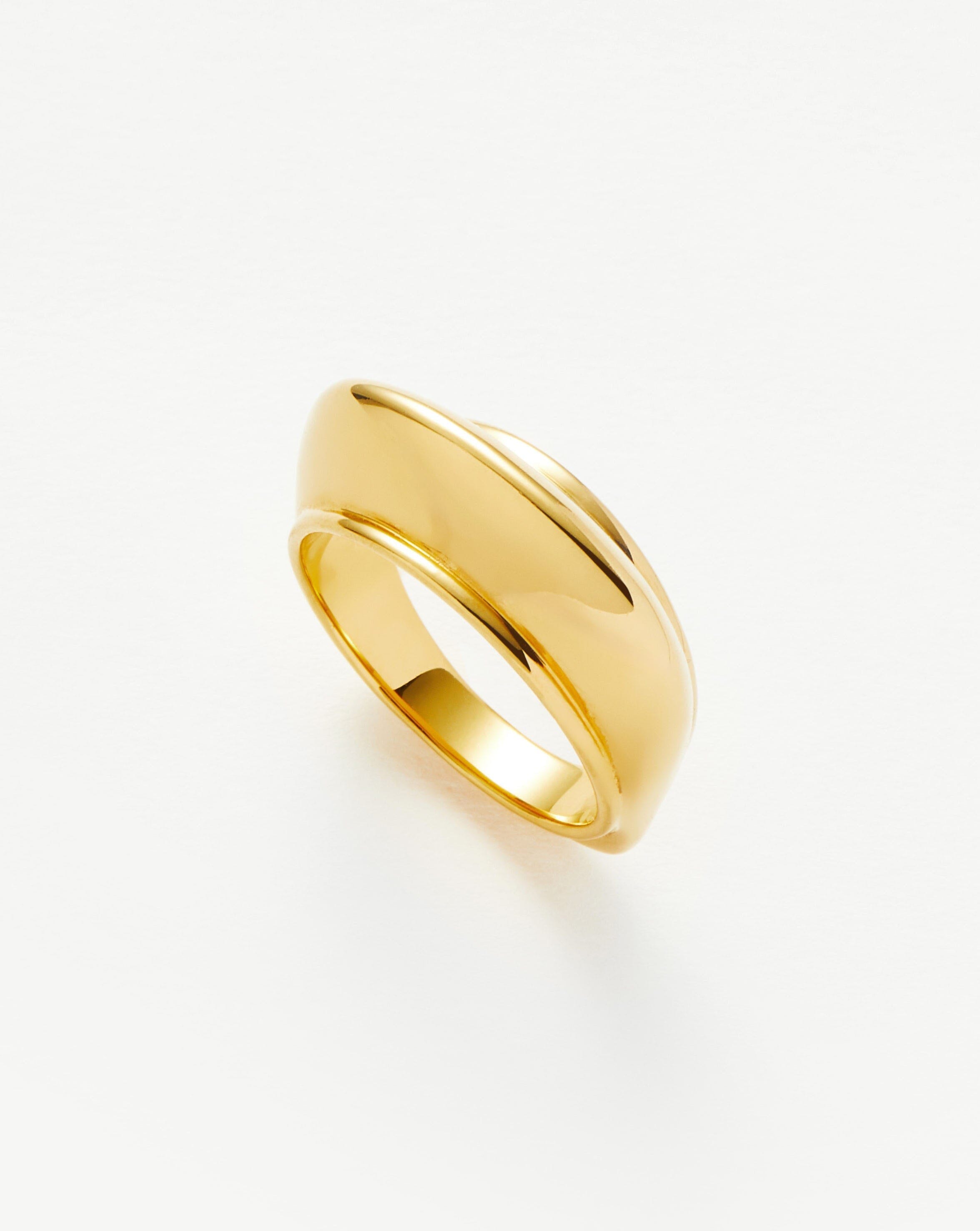 Hera Dome Stacking Ring - 18k Gold Vermeil Stackable Rings for Women | Elegant Layered Jewelry for Everyday Wear & Special Occasions