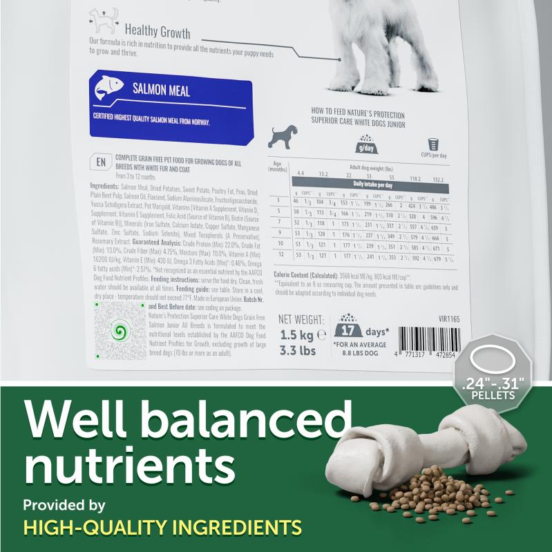 Premium Salmon Dog Food for Puppies - Supports Healthy Skin & Light Coat - Ideal for All Breeds - Perfect for Daily Meals & Training Treats