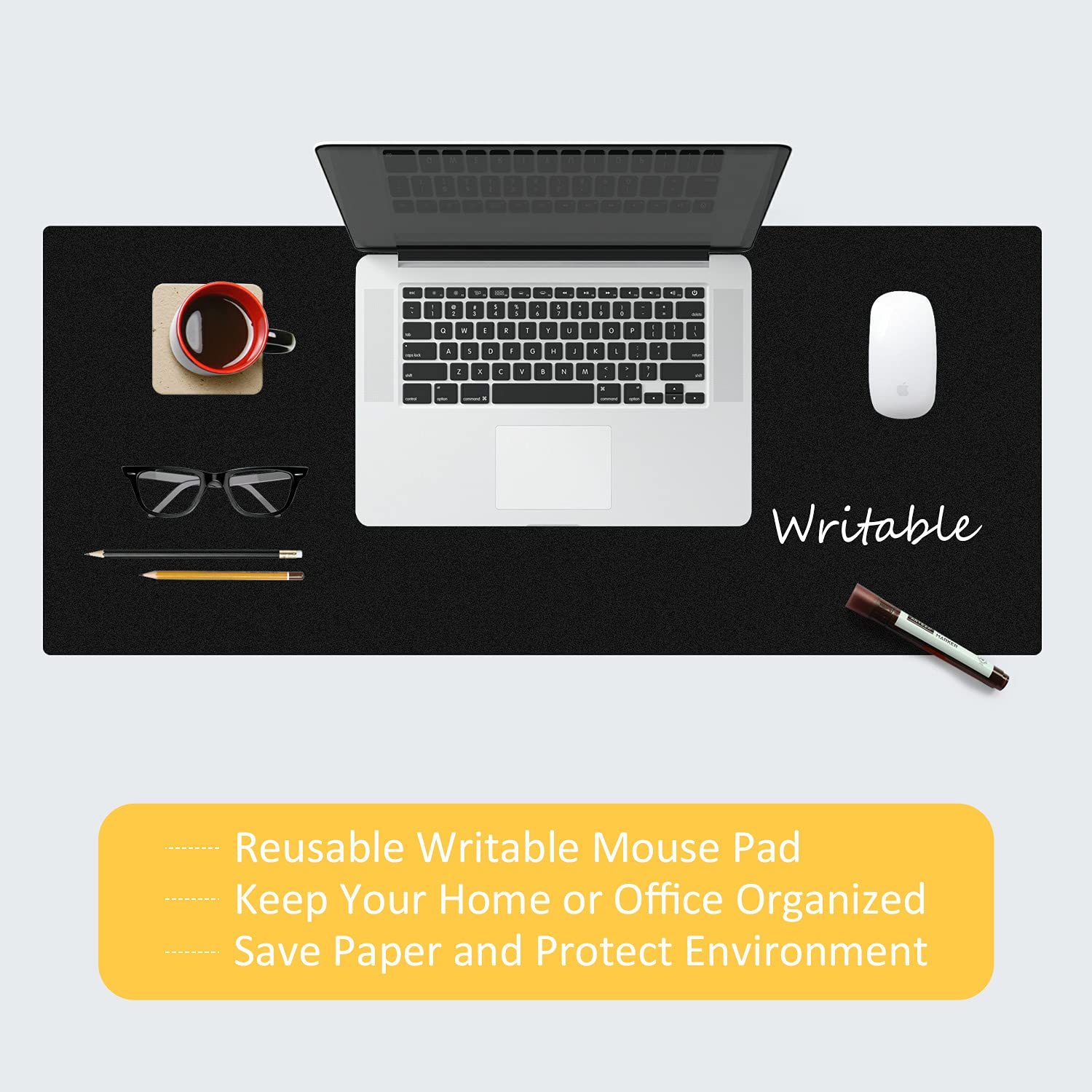 Magnetic Dry Erase Desk Mat 31.5