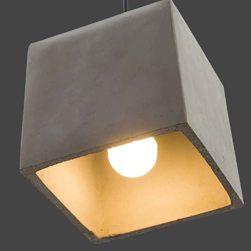 Georgia Cement Pendant Light - Industrial Modern Ceiling Fixture for Kitchen Island, Dining Room & Bedroom Lighting