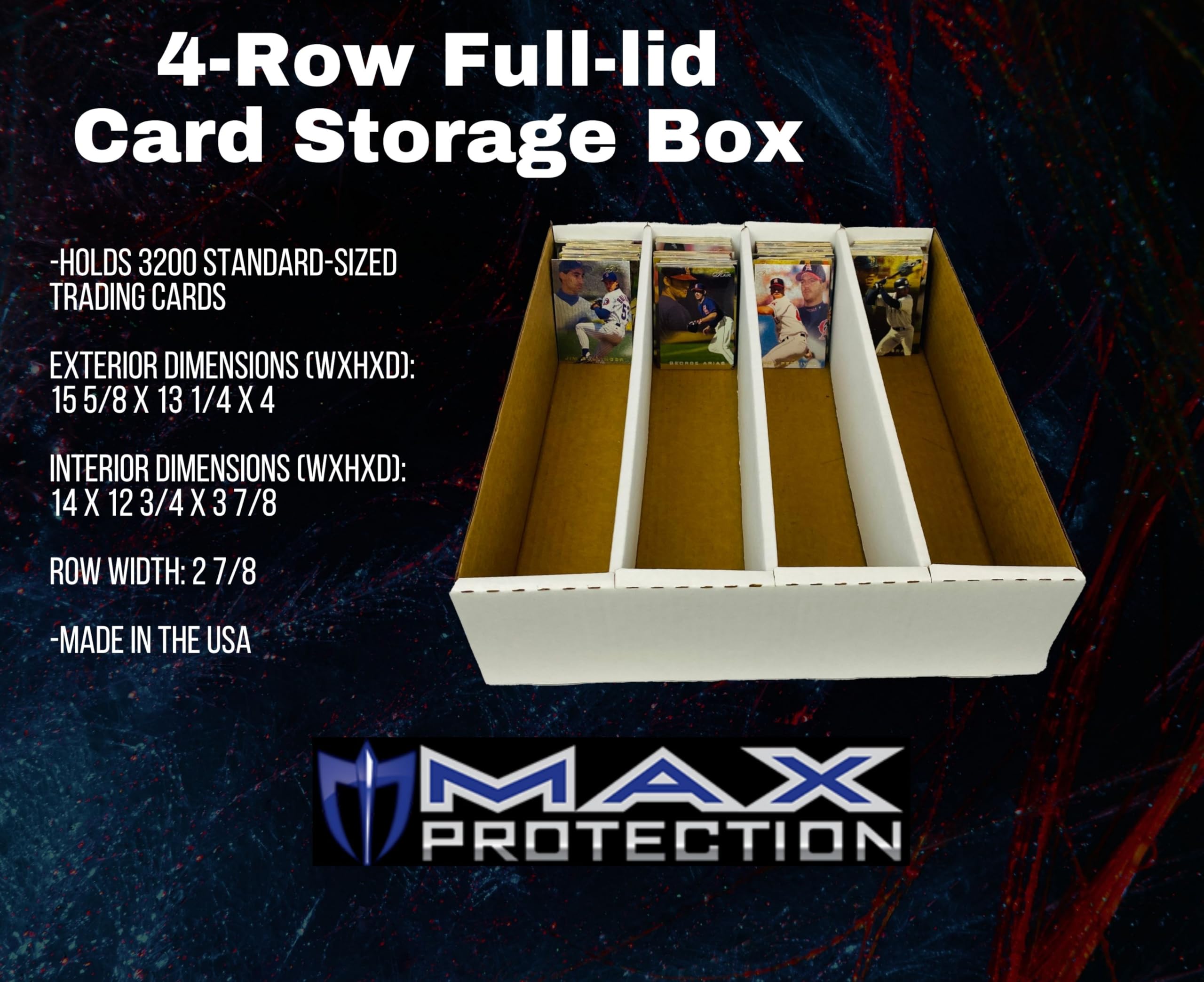 25-Pack 3200 Count Corrugated Cardboard Storage Boxes for Sports & Trading Cards - Baseball, Football, Basketball, Hockey, NASCAR, Gaming Cards - Secure Full Lid Design - Perfect for Collectors & Organizing Card Collections