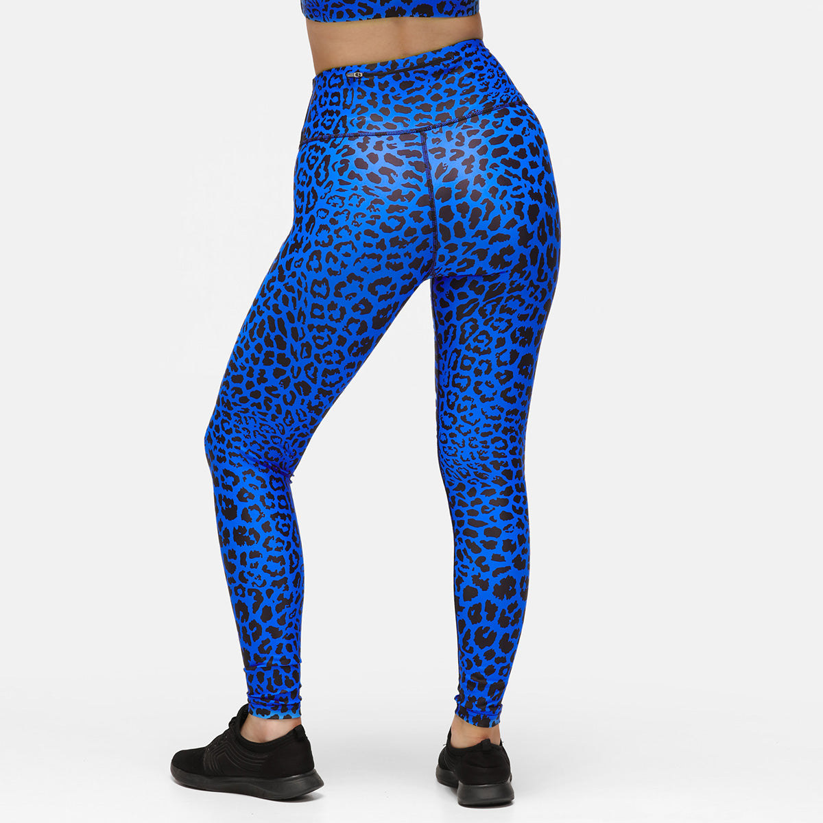 Cobalt Blue Cat Print Leggings for Women - Stretchy High Waist Yoga Pants - Perfect for Workouts, Lounge & Casual Wear