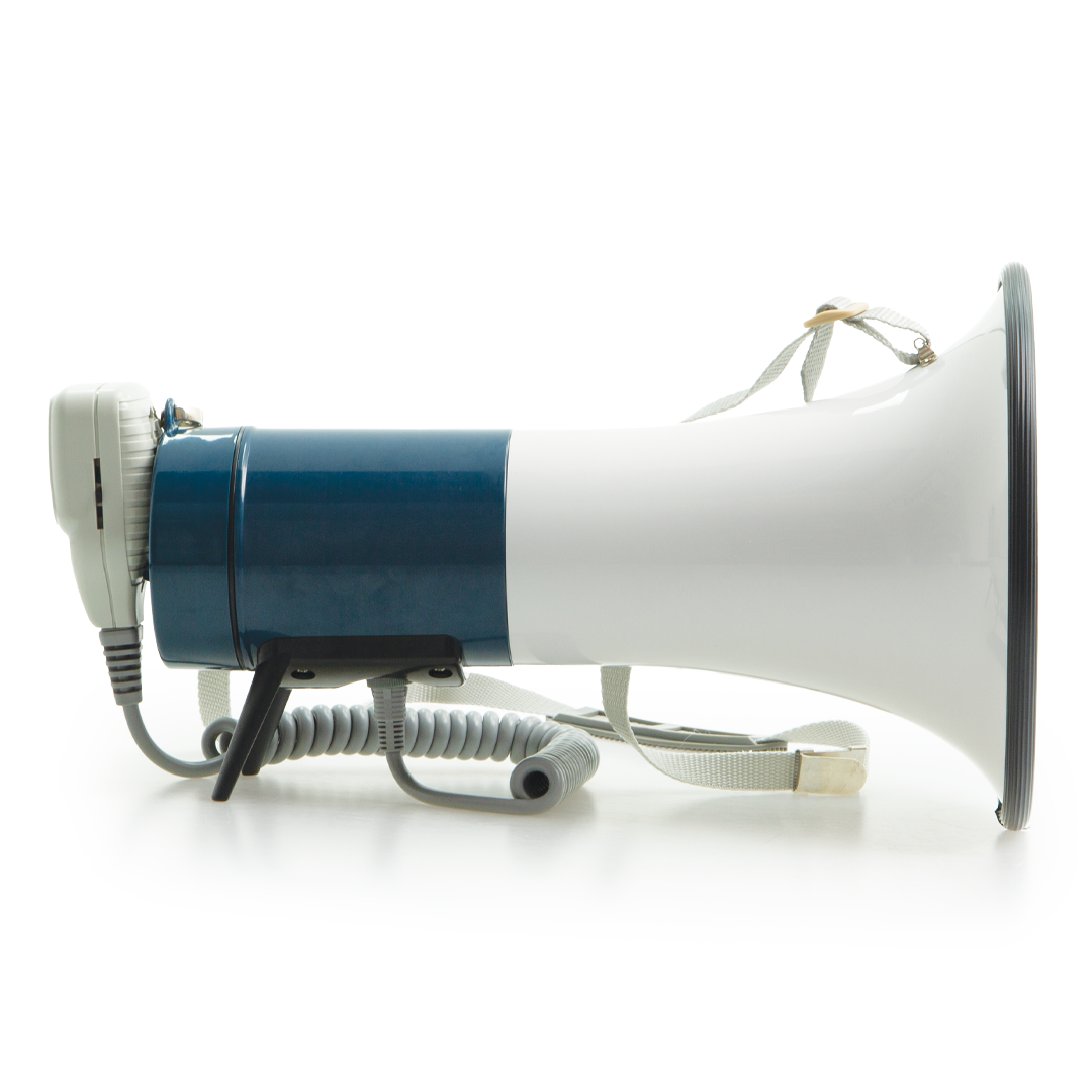 Victor Megaphone with Handheld Microphone - 25W Loud Portable Bullhorn for Outdoor Events, Sports Games & Emergency Announcements