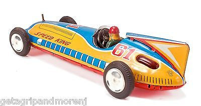 Vintage FRICTION SparKing Speed King 61 Mark YA Japanese Model Car - Collectible Antique Toy in Good Condition - Perfect for Display, Collection, and Retro Car Enthusiasts