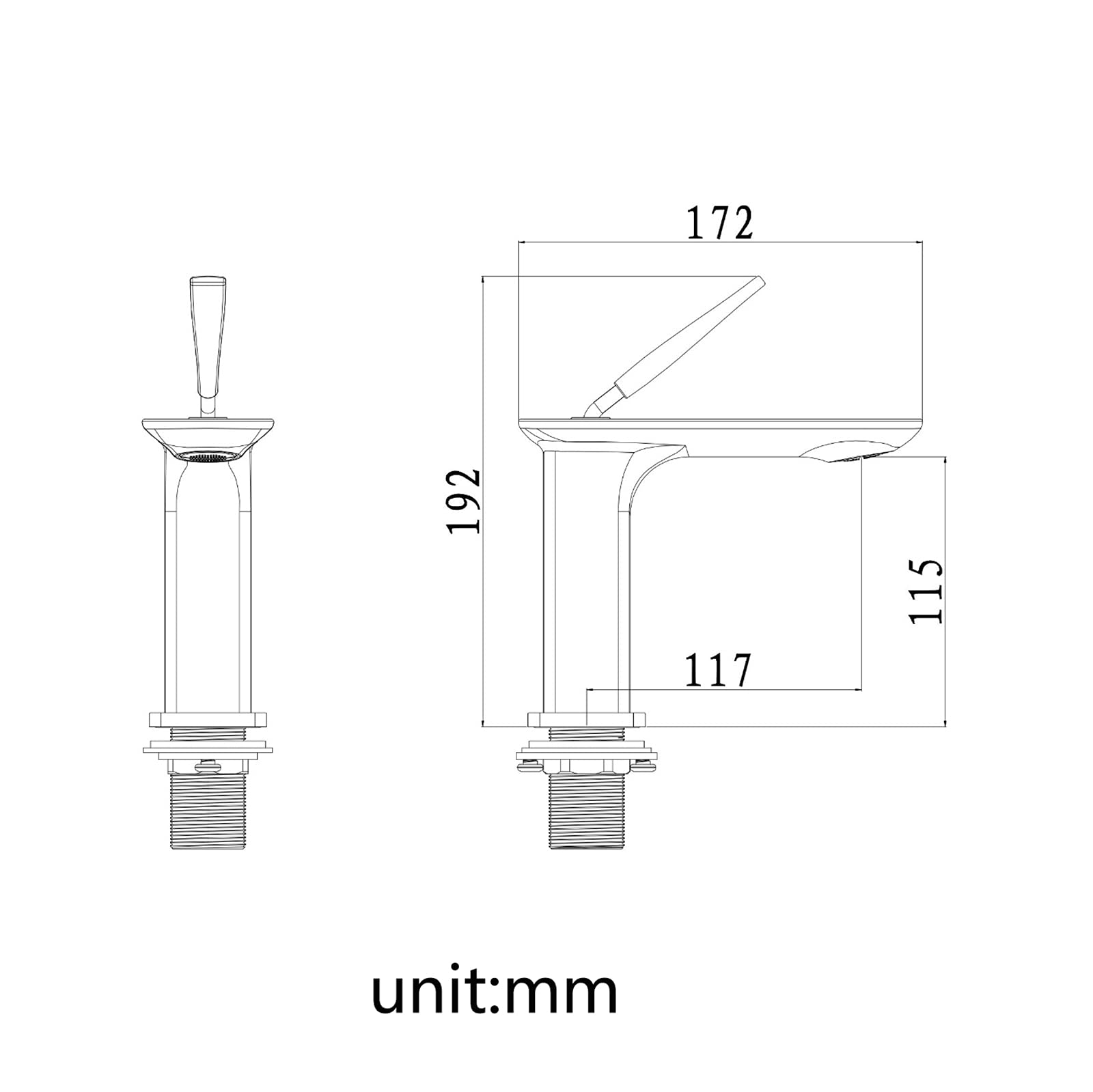 Premium Single Hole Bathroom Sink Faucet - Brass Deck Mounted Basin Mixer Tap with Single Lever Handle for Hot & Cold Water - Perfect for Modern Vanities, Powder Rooms & Guest Bathrooms (Black Finish)