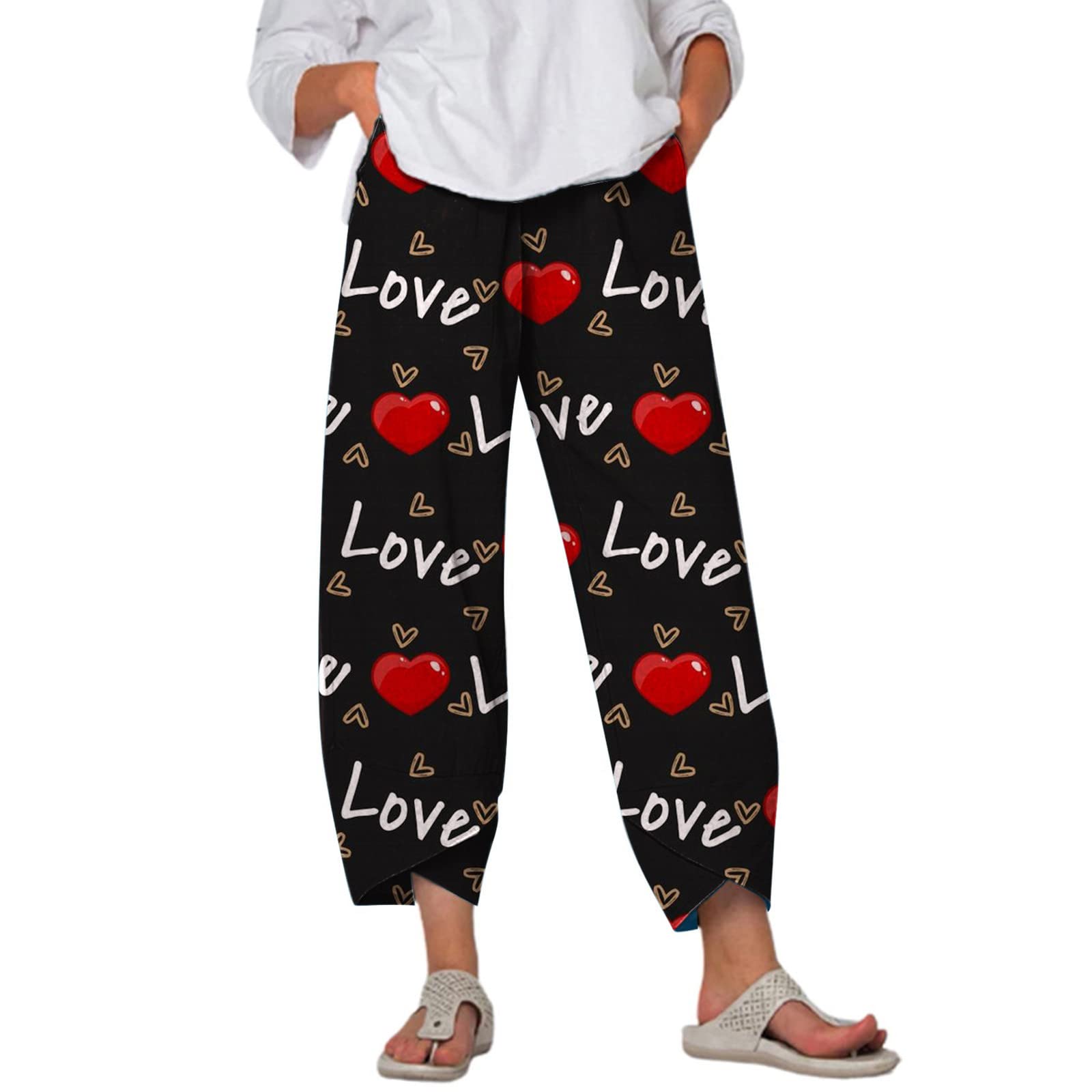 Women's Cargo Pants - Loose Fit High Waist Casual Cotton Straight Leg Pants with Pockets | Comfortable & Stylish for Outdoor Activities, Workwear & Everyday Wear