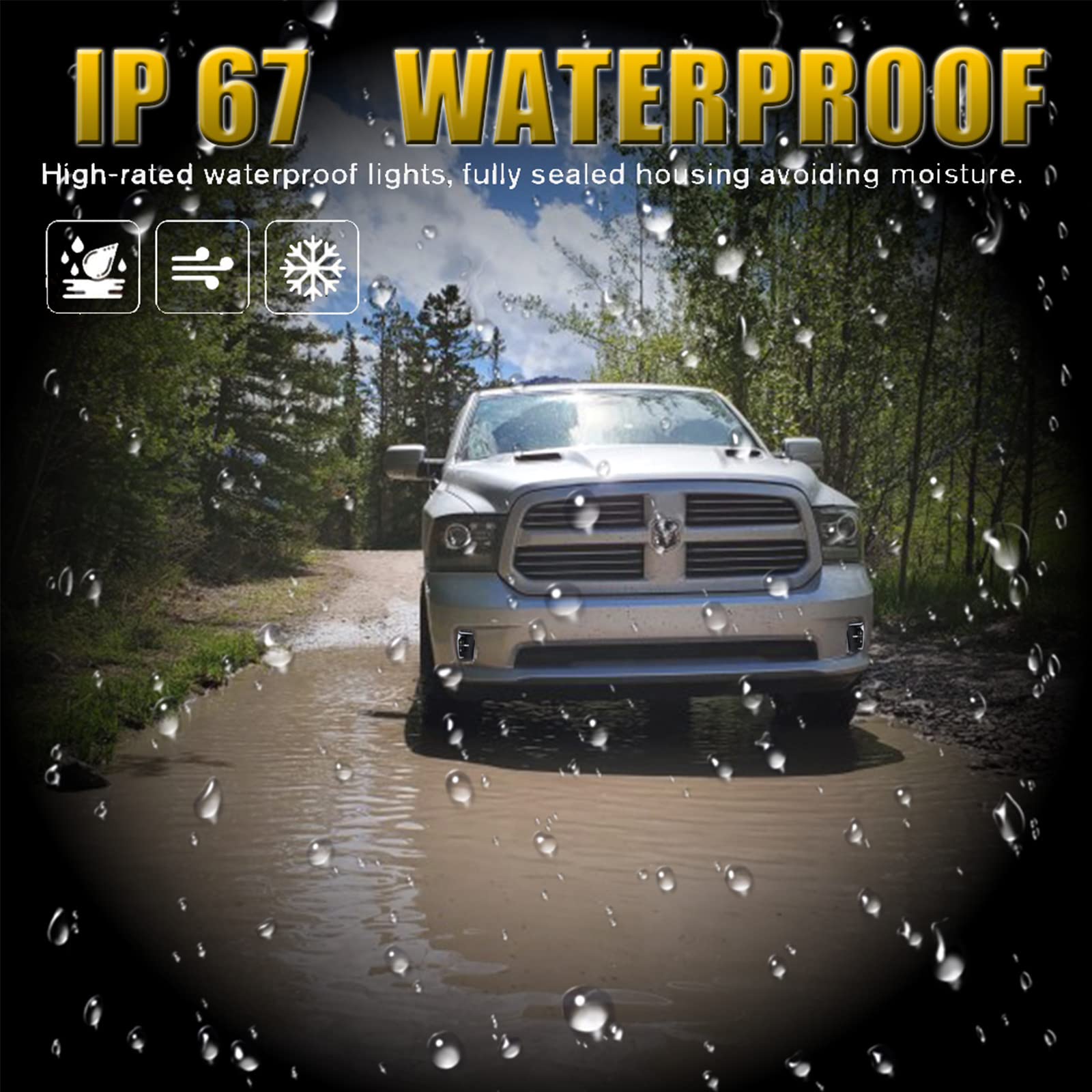 2013-2018 Dodge Ram 1500 LED Fog Lights with DRL - Bright Front Bumper Fog Lamps for Enhanced Visibility & Safety | Perfect for Night Driving, Off-Roading & Inclement Weather