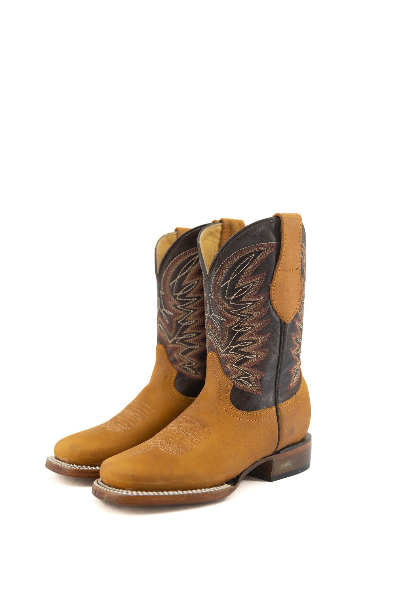 Little Kids Solid Pro Rodeo Boots - Western Cowboy Boots for Boys & Girls - Durable Leather Rodeo Booties for Toddlers | Perfect for Rodeo Events, Cowboy Parties & Western Style Outfits