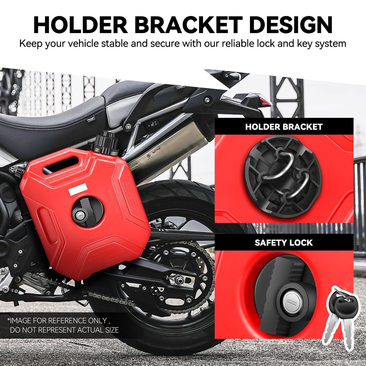 1.3 Gallon (5L) Portable Gas Can - Red Fuel Oil Tank with Spout 9.8