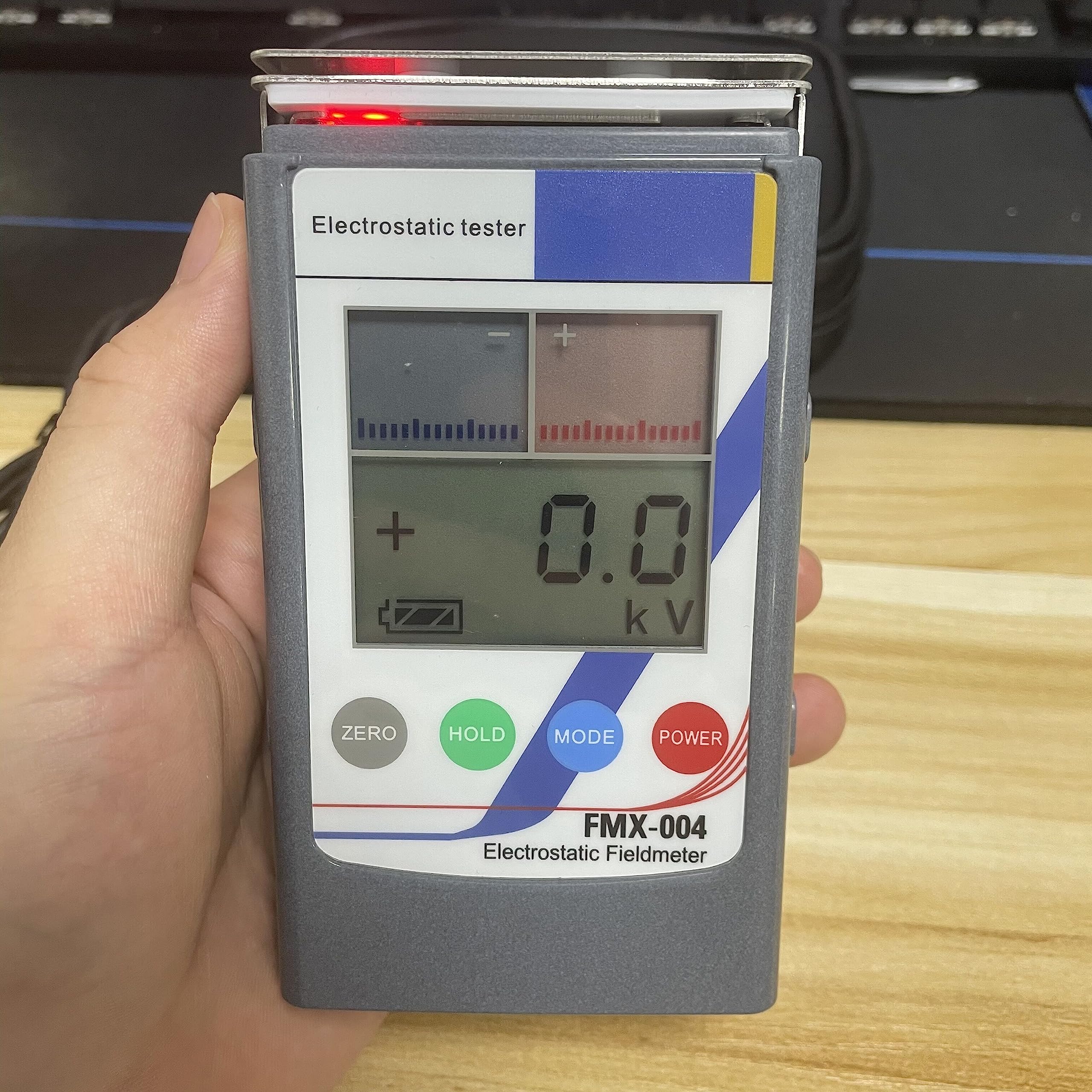 FMX-004 Electrostatic Field Meter | ESD Tester with 0 to ±1.49KV Measuring Range | Static Charge Detector for Electronics, Cleanrooms & Industrial Safety