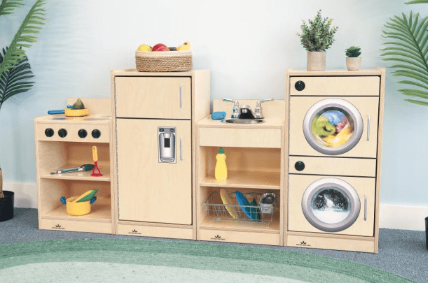 Natural Wooden Toddler Stove Toy - Pretend Play Kitchen Set for Kids Ages 2-5 | WB2325 | Perfect for Early Learning & Role Play Games