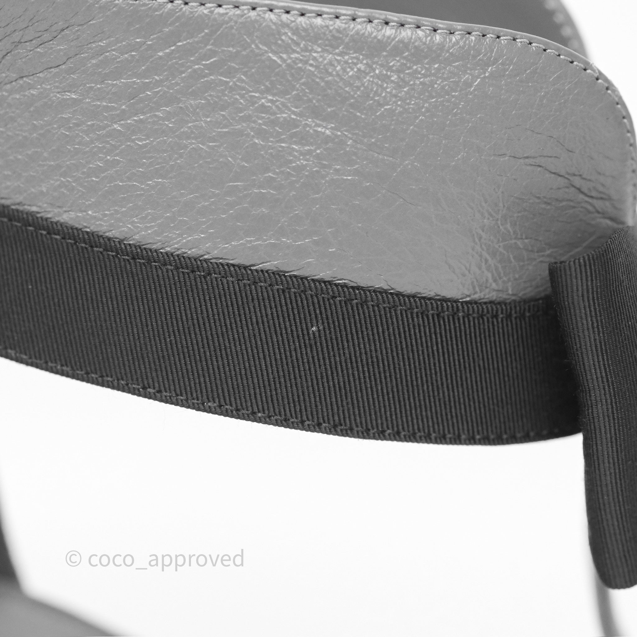 Chanel Cap Toe Bow Ankle Strap Sandals - Grey & Black Lambskin Leather - Perfect for Summer Weddings & Evening Events