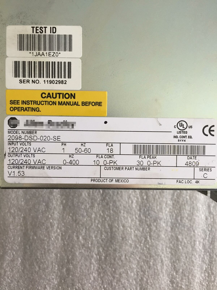 Original AB 2098-DSD-020-SE Servo Drive | 100% Genuine & In Stock | Industrial Automation & CNC Machinery Compatible