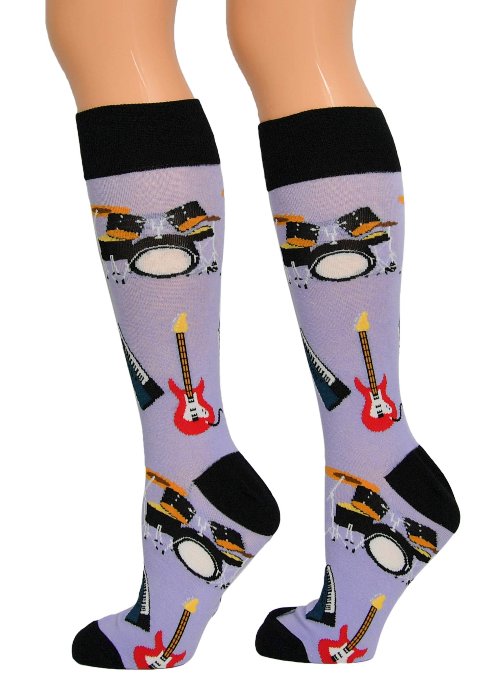 Funky Music-Themed Novelty Rocker Socks for Men & Women - Perfect for Concerts, Gifts & Rock Music Fans