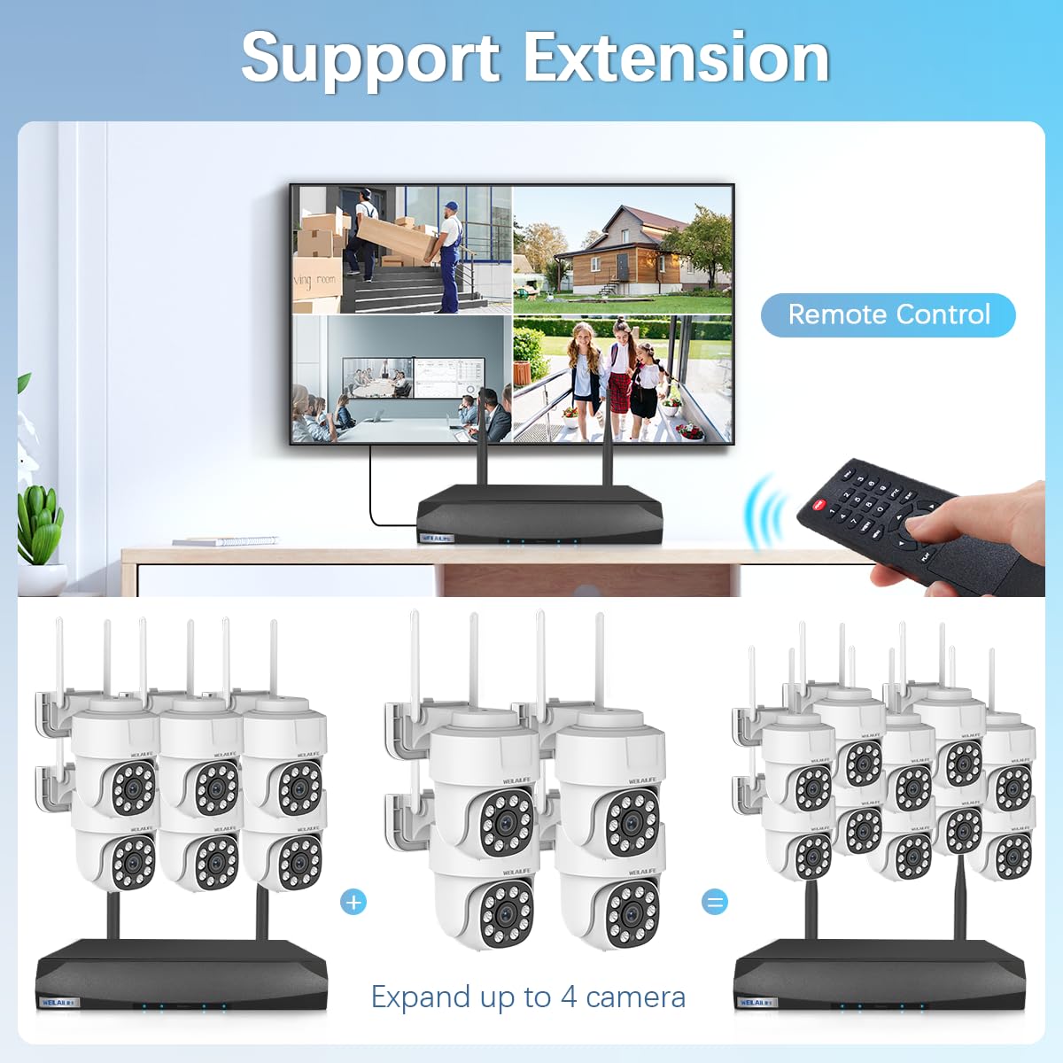 Auto Tracking & 2-Way Audio Outdoor Wireless Security Camera System - WiFi PTZ Home Surveillance with Night Vision | Ideal for Backyard, Garage & Business Security Monitoring