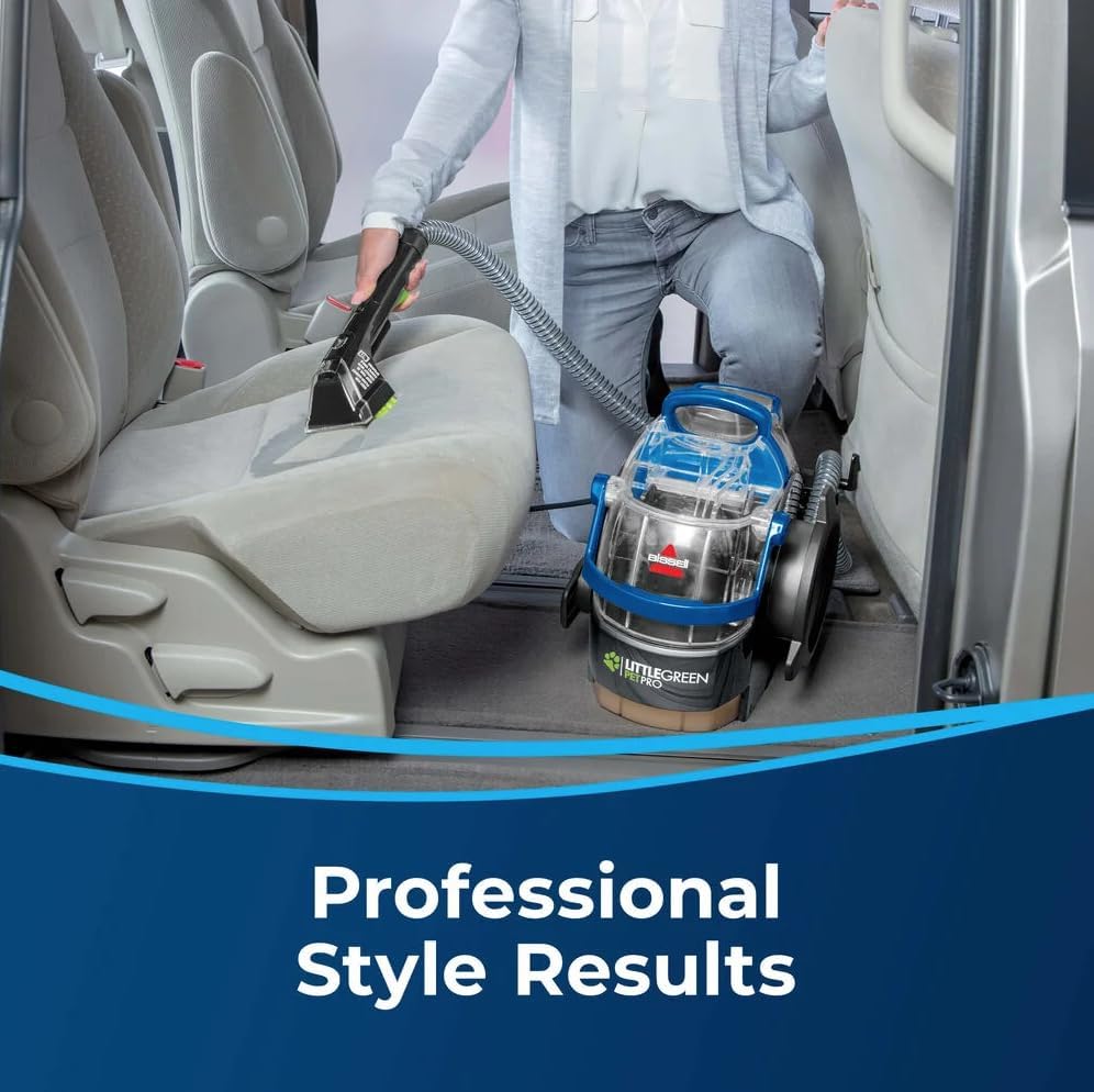Bissell Little Green Pet Pro Portable Carpet Cleaner for Pet Stains - Compact Upholstery & Carpet Cleaner Machine - Ideal for Home, Cars, Sofas (Model 2891, Cobalt Blue)