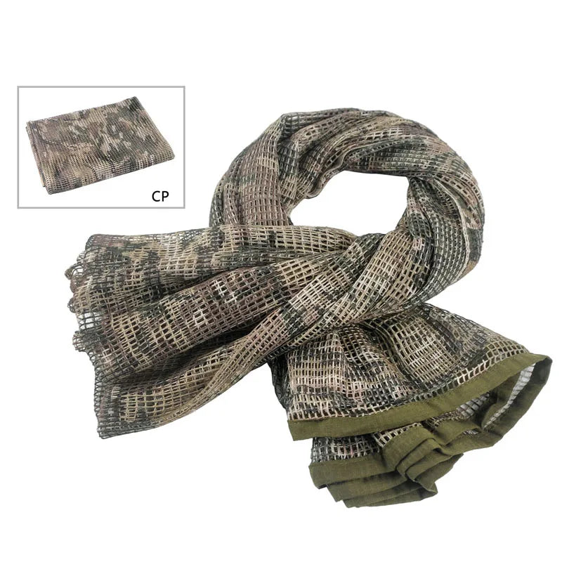 Sniper Veil Camo Mesh Tactical Scarf - Military Grade Concealment Scarf for Hunting, Airsoft & Outdoor Survival Gear | Perfect for Snipers, Hunters & Tactical Enthusiasts