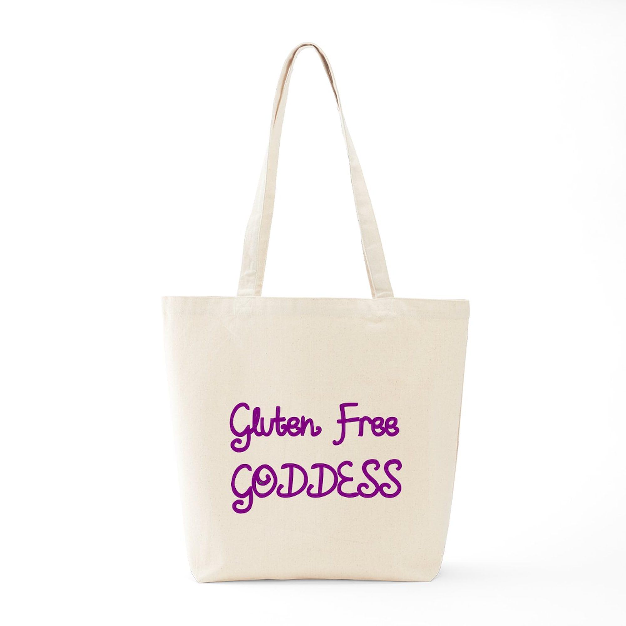 Gluten Free Goddess Natural Canvas Tote Bag - Eco-Friendly Reusable Shopping Bag for Groceries, Beach & Farmers Market
