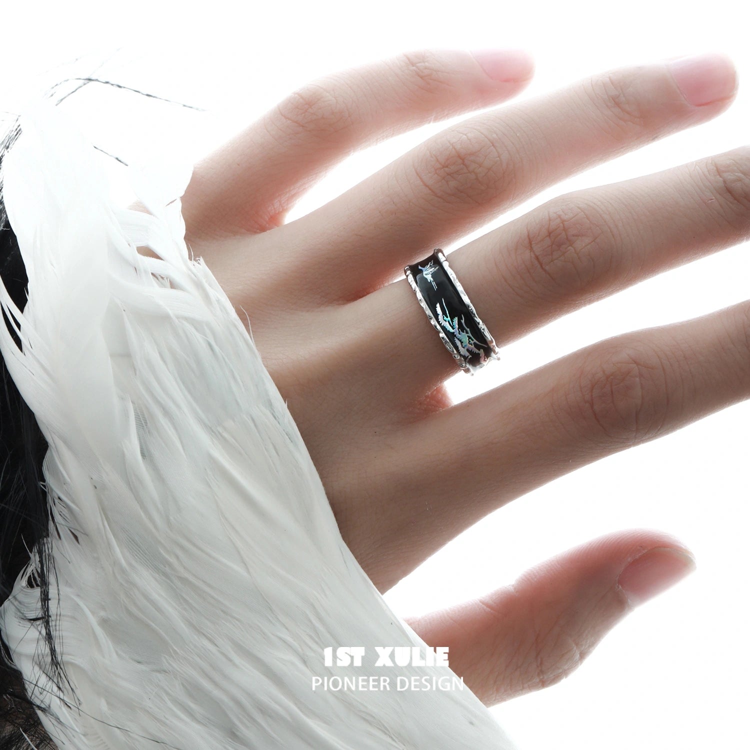Soaring Cranes S925 Sterling Silver Adjustable Open End Rings for Women - Elegant Stackable Minimalist Jewelry for Everyday Wear, Gift Giving & Special Occasions