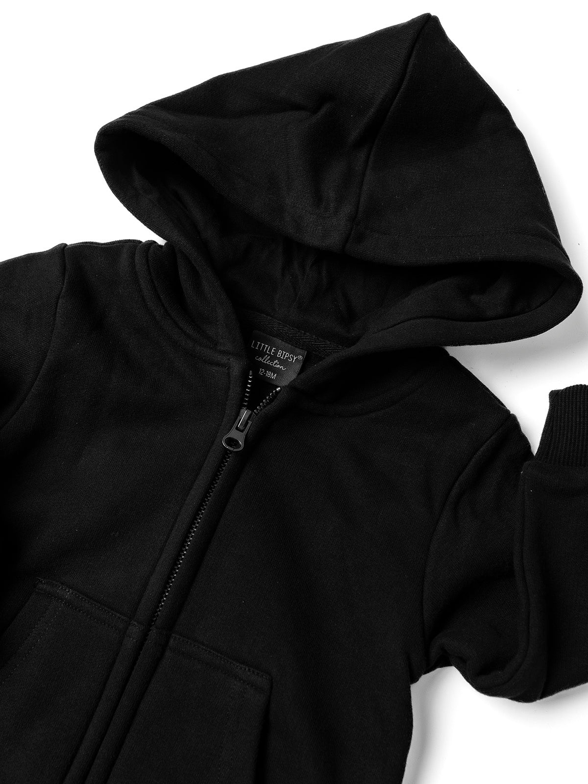 Classic Black Zip-Up Hoodie for Men & Women - Comfortable Casual Wear for Outdoor Activities, Gym, and Everyday Use