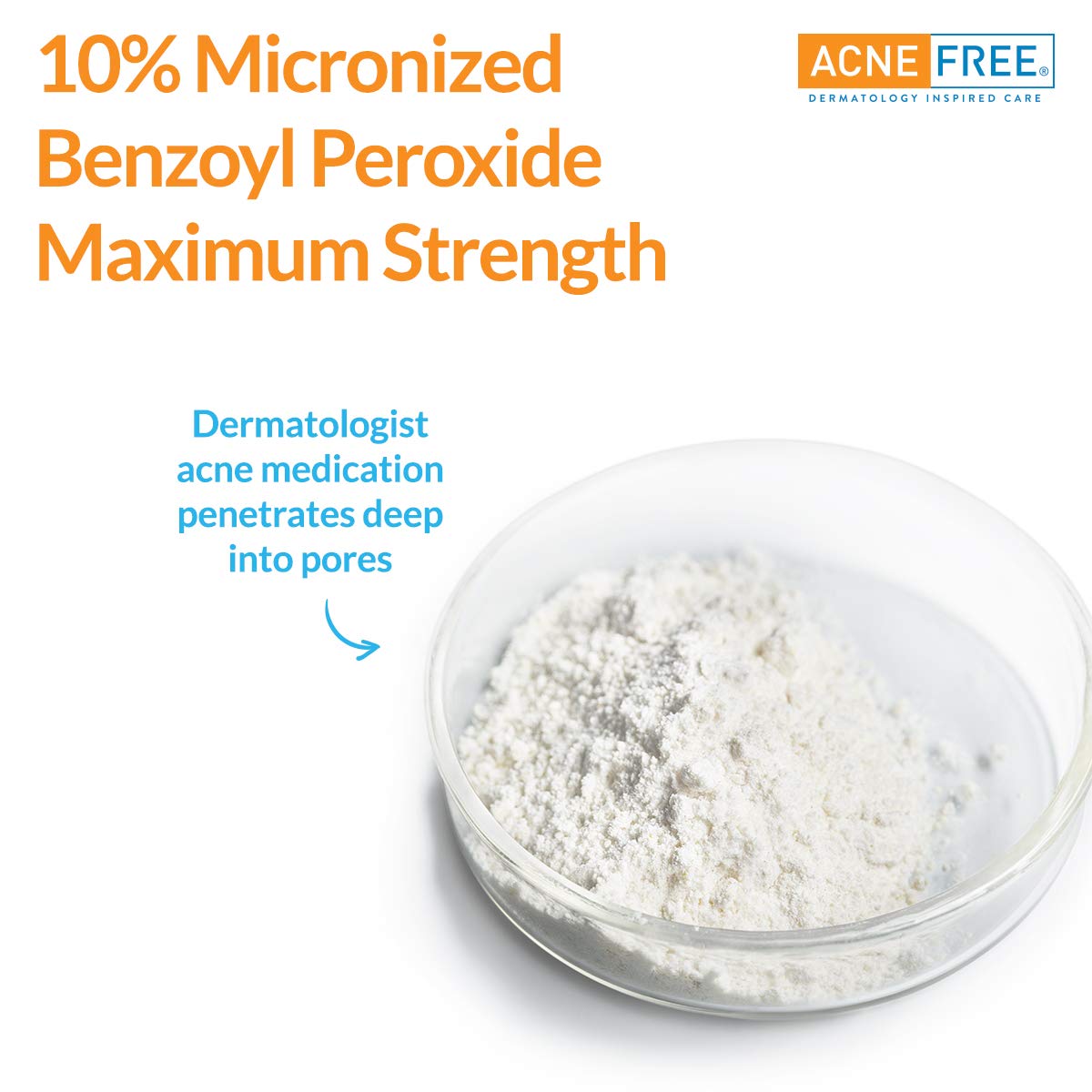 AcneFree Terminator 10 Maximum Strength Acne Spot Treatment with 10% Benzoyl Peroxide - Fast-Acting Acne Cream for Face & Body - 1 Oz (Pack of 2) - Perfect for Teen & Adult Acne, Blemishes & Breakouts