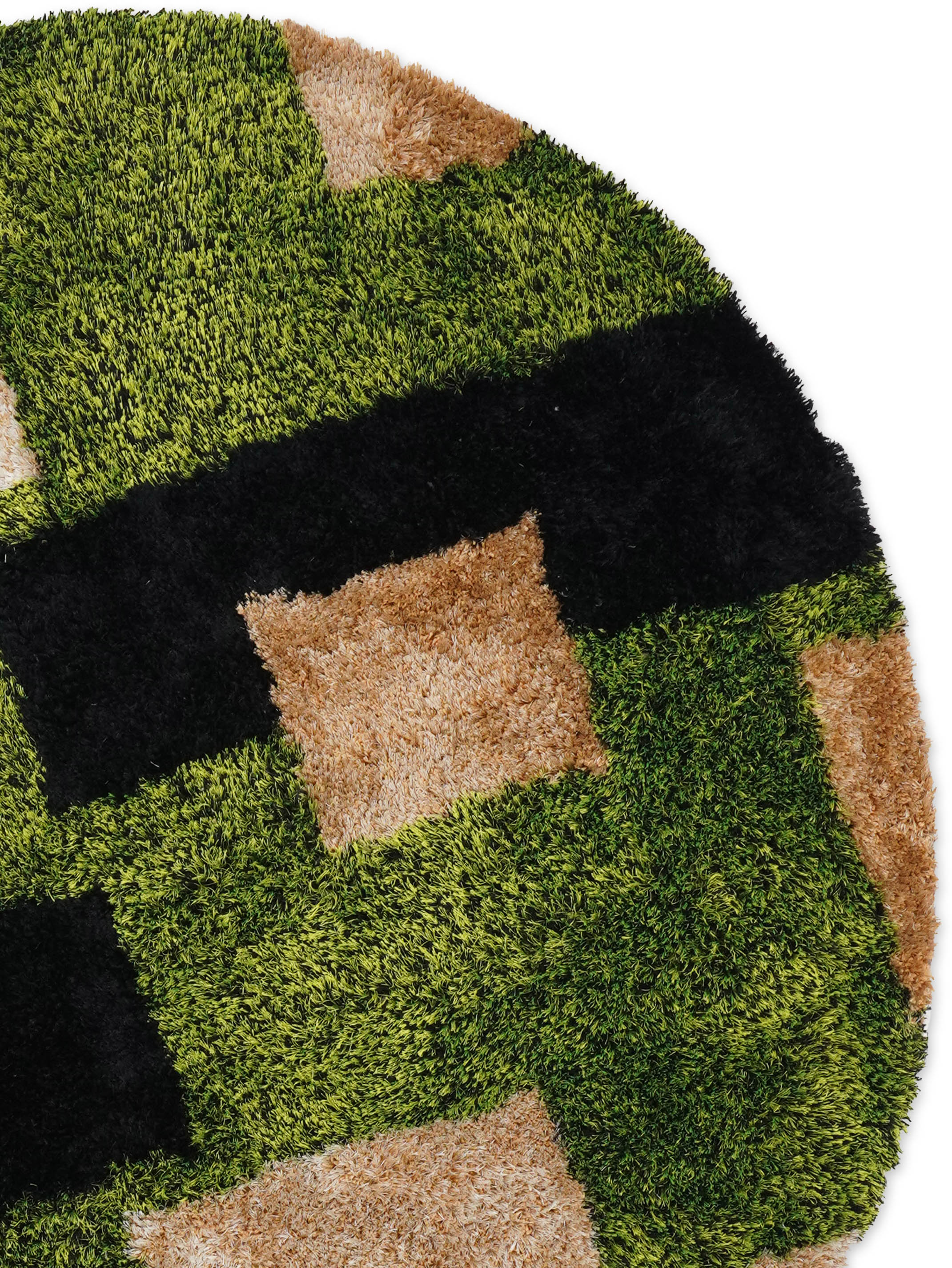 Modern Cubic Hand Tufted Wool Area Rug - Soft Non-Slip Living Room Carpet for Bedroom, Nursery & Home Decor