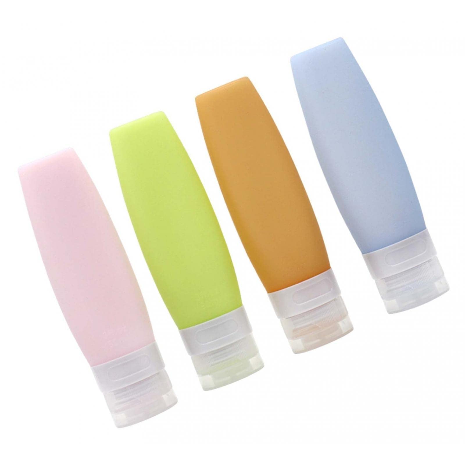 **MagiDeal 4Pcs Silicone Travel Bottles Kit - 90ml Leak-Proof Squeezable Toiletry Containers for Liquids, Shampoo, Lotion | Portable Travel Size Essentials for Vacation, Gym, Camping & Airplane Carry-On**