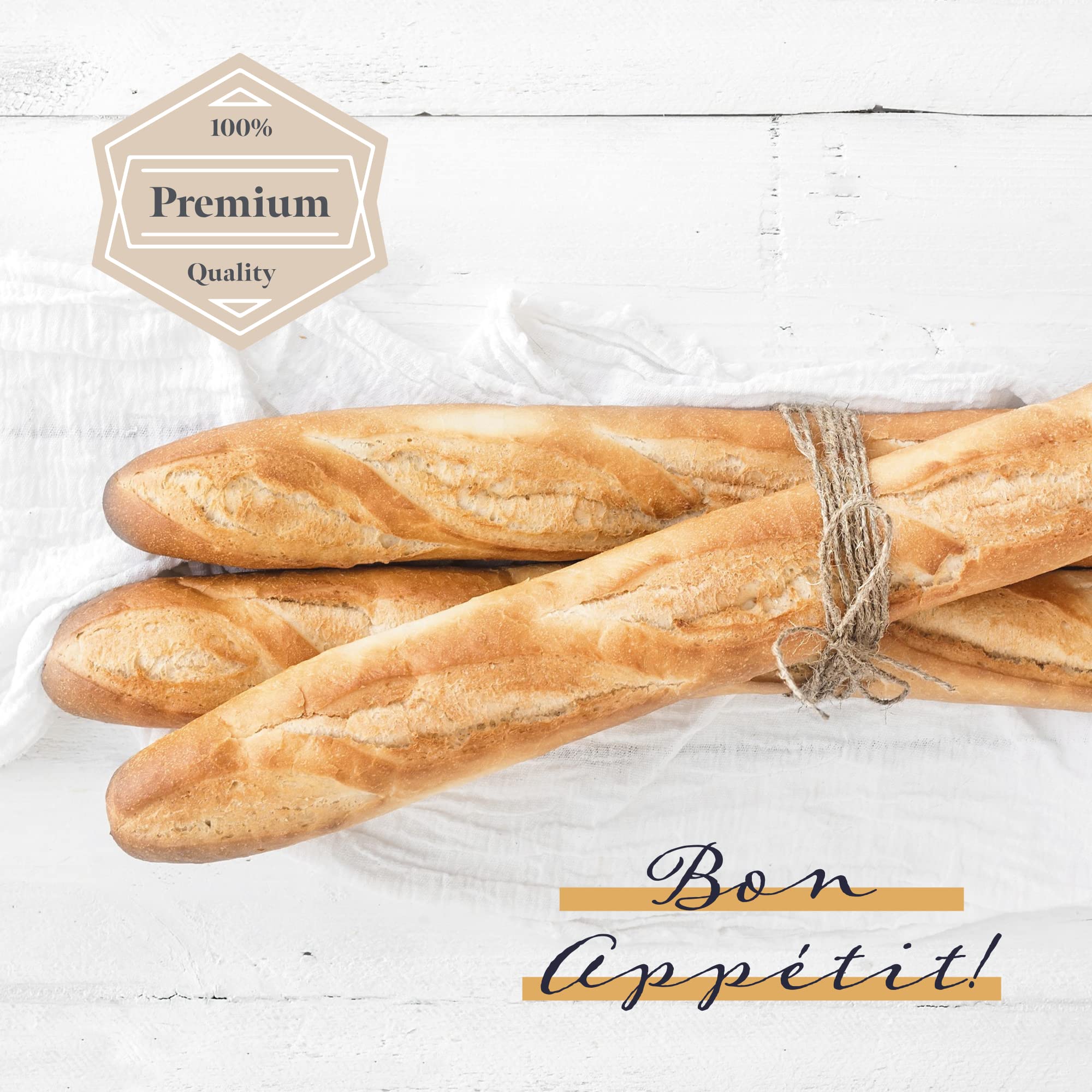 Non-Stick Baguette Baking Pan - French Bread Loaf Tray for 2 Perfectly Baked Baguettes - Perforated Champagne Baguette Bake Pan for Home & Professional Baking - Ideal for French Bread, Artisan Loaves & Pastries