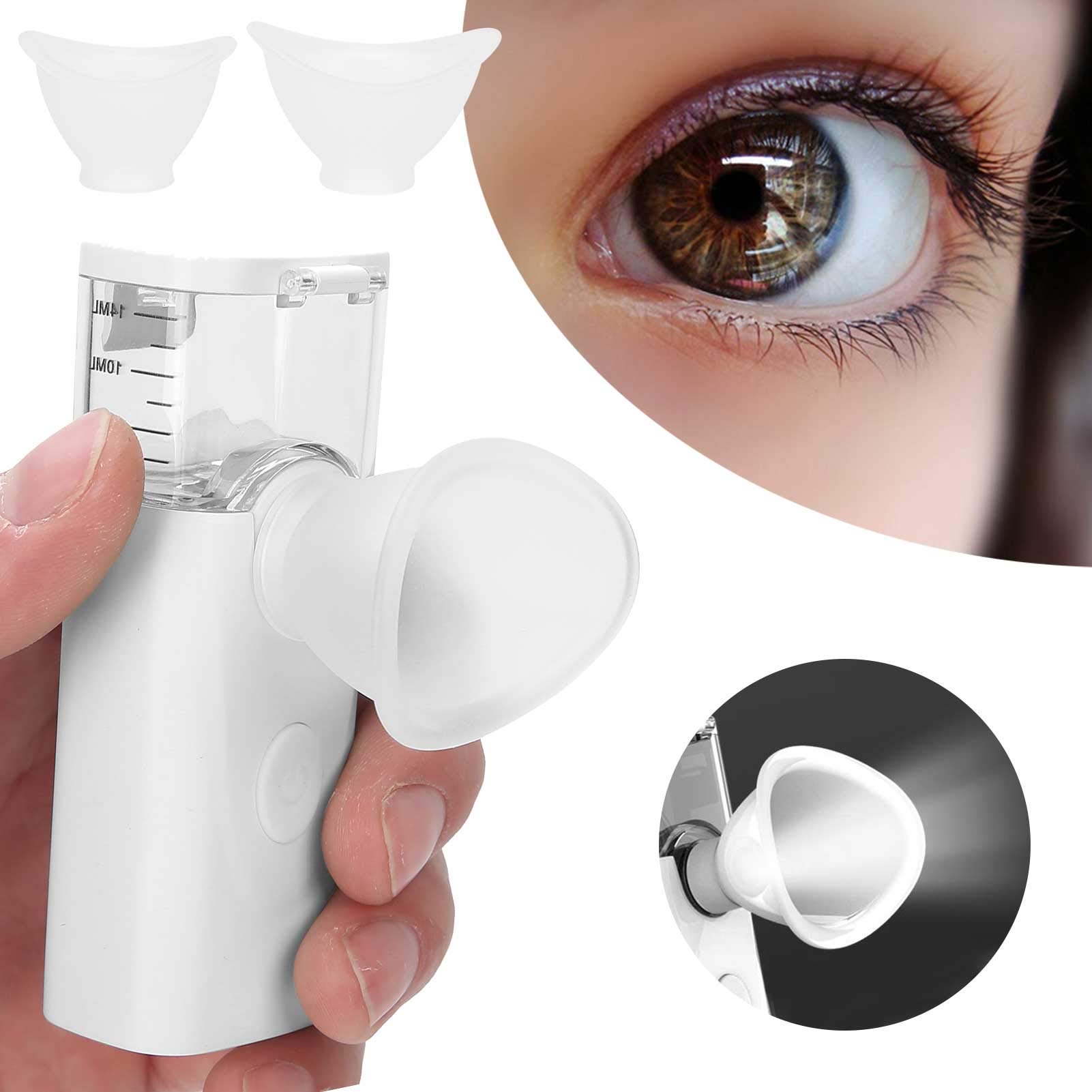 Dioche Portable Eye Humidifier & Facial Steamer - Fast Steam Sprayer for Dry Eyes, Moisturizing Eye Mist Machine for Skin Care & Makeup (White) | Perfect for Travel, Office & Home Eye Relaxation