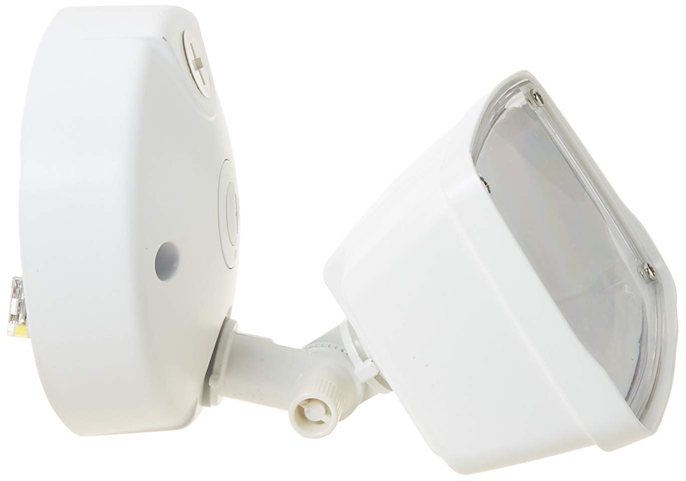 Cooper Lighting FSL Single Head White Outdoor Integrated LED Flood Light - 3000K/4000K/5000K Selectable Color Temperature, Switch Controlled - Perfect for Driveway, Garden, and Security Lighting