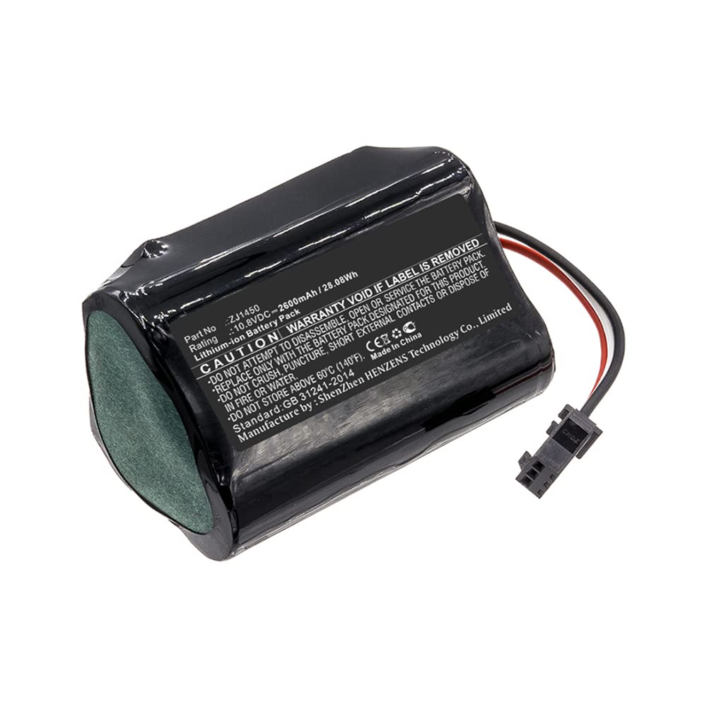 Synergy Digital Vacuum Cleaner Battery - 10.8V 2600mAh Li-ion Replacement for Ecovacs D36E, DA60-Darfon & ZJ1450 - Ultra High Capacity Vacuum Battery for Powerful Cleaning Performance - Perfect for Home, Office and Pet Hair Cleaning