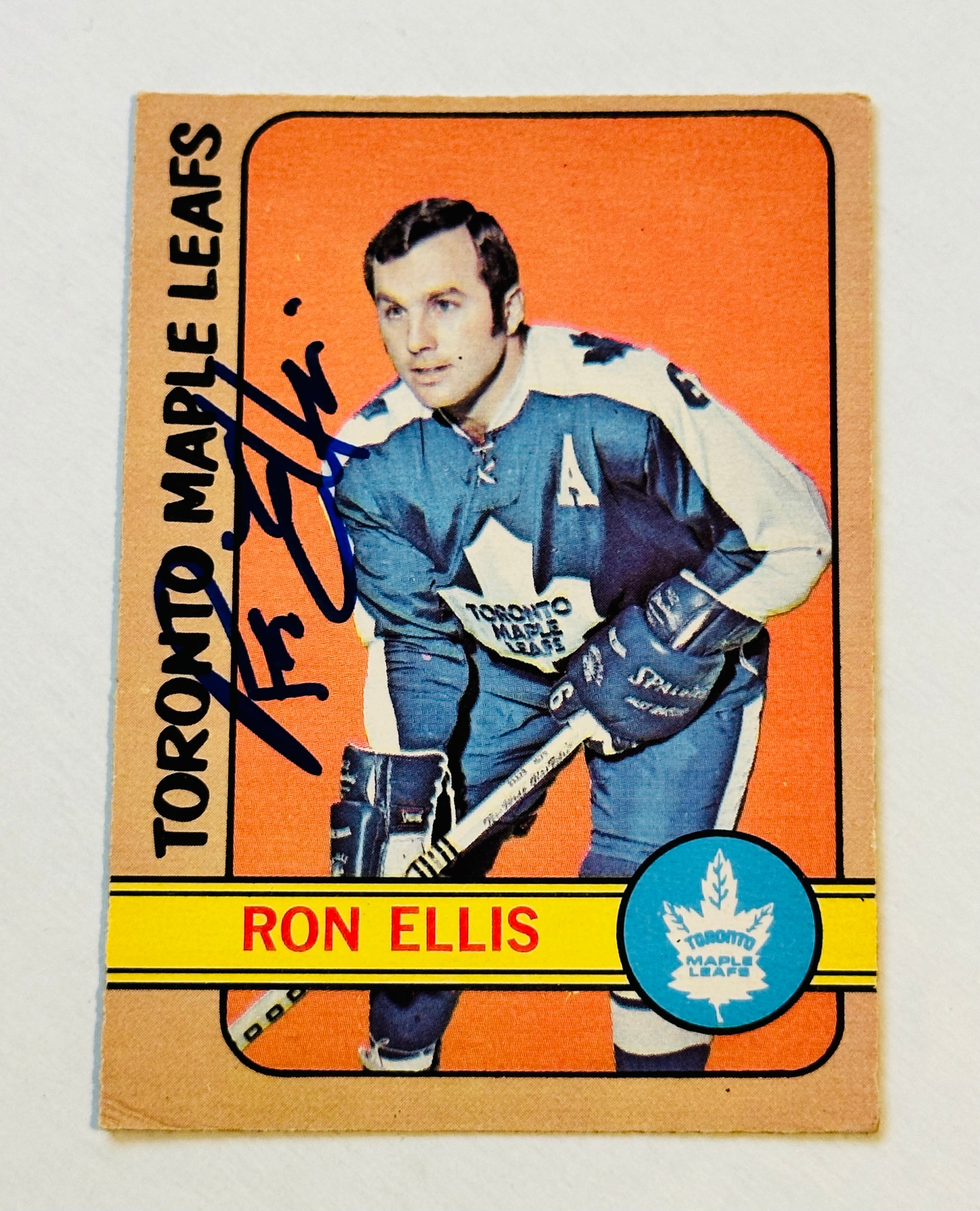 Ron Ellis Autographed Vintage OPC Hockey Card with COA - Perfect for Collectors, Sports Memorabilia Enthusiasts, and Hockey Fans