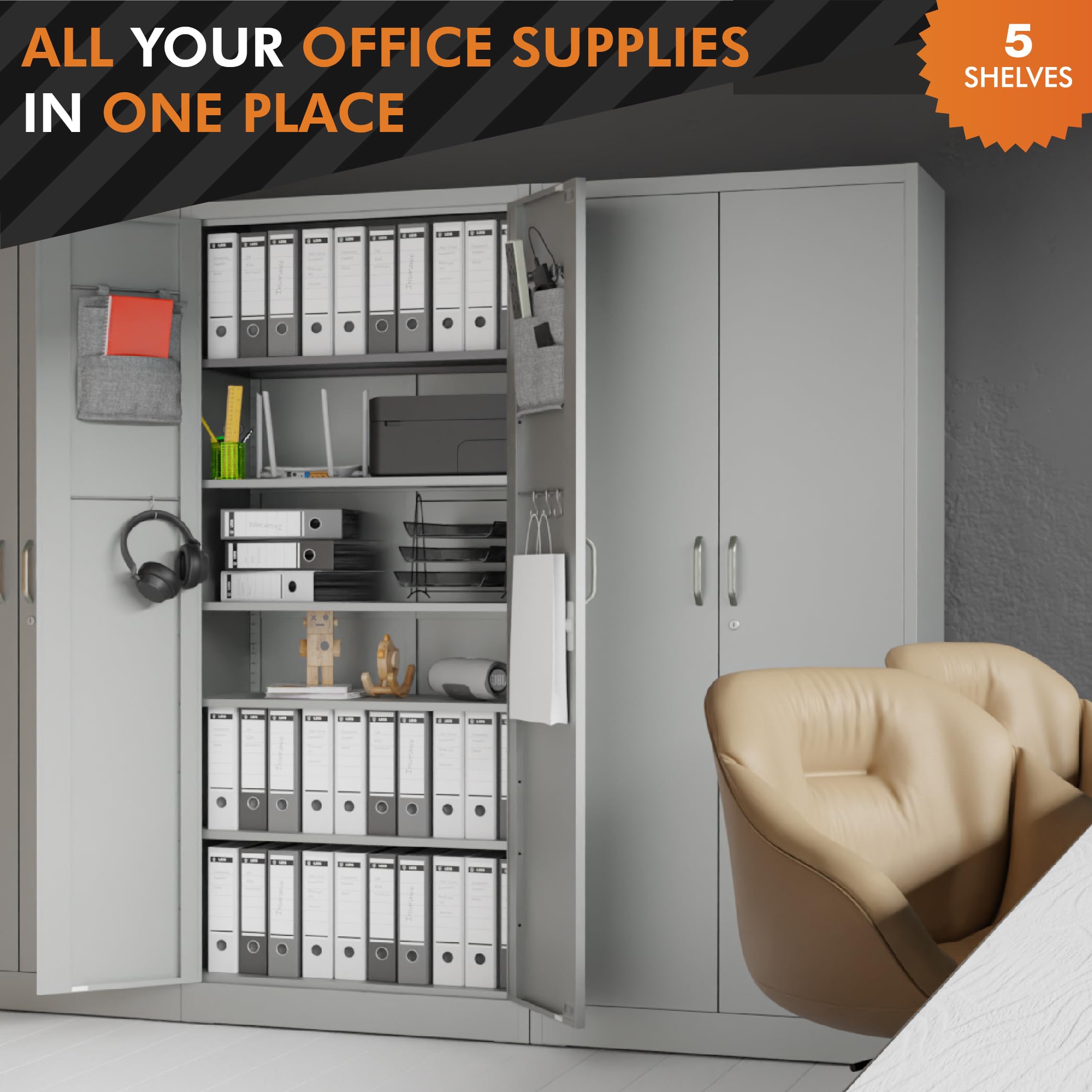 Heavy Duty Locking Metal Storage Cabinet - 71