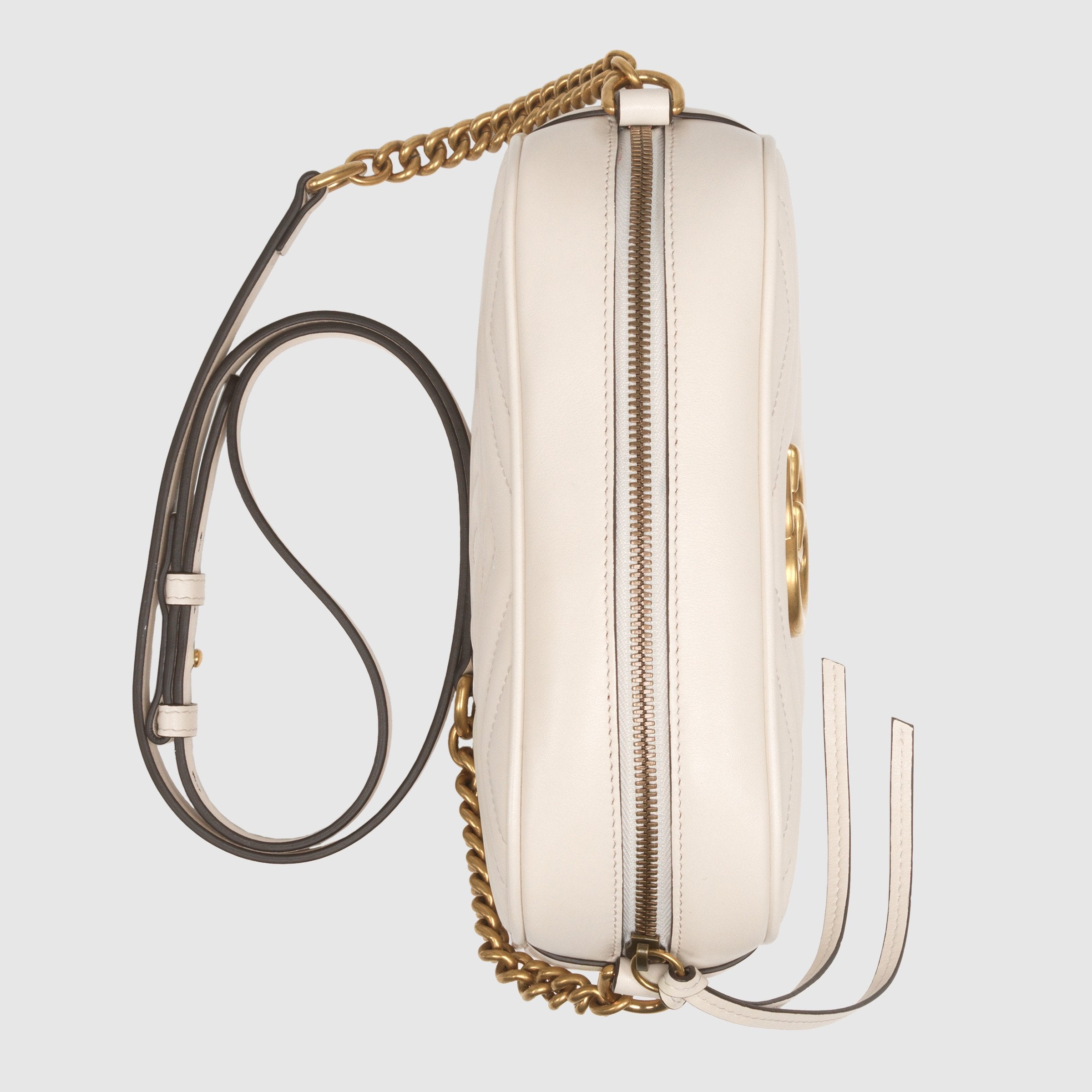 Gucci GG Marmont Small Matelassé Shoulder Bag in White | Luxury Leather Crossbody Purse for Women | Perfect for Date Night, Office & Special Occasions