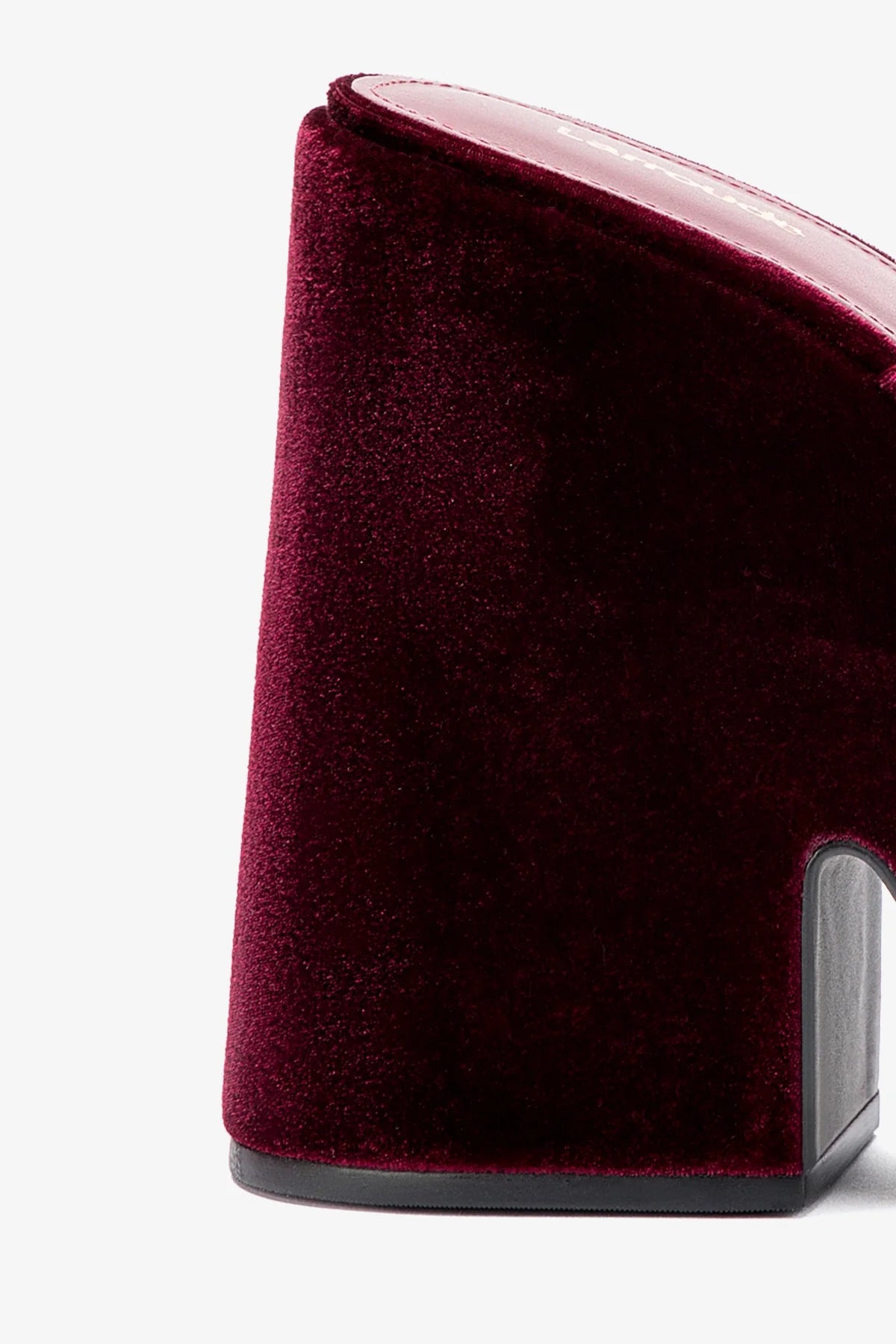 Wanda Platform Mule Shoes - Women's Comfortable Velvet Slip-On Loafers in Merlot Red for Casual Wear & Office Outfits