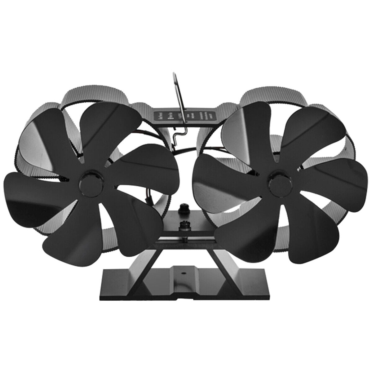 12-Blade Silent Eco Heater - Self-Powered Wood Stove Fan for Fireplace & Stove Top - Efficient Heat Distribution for Cozy Home Heating