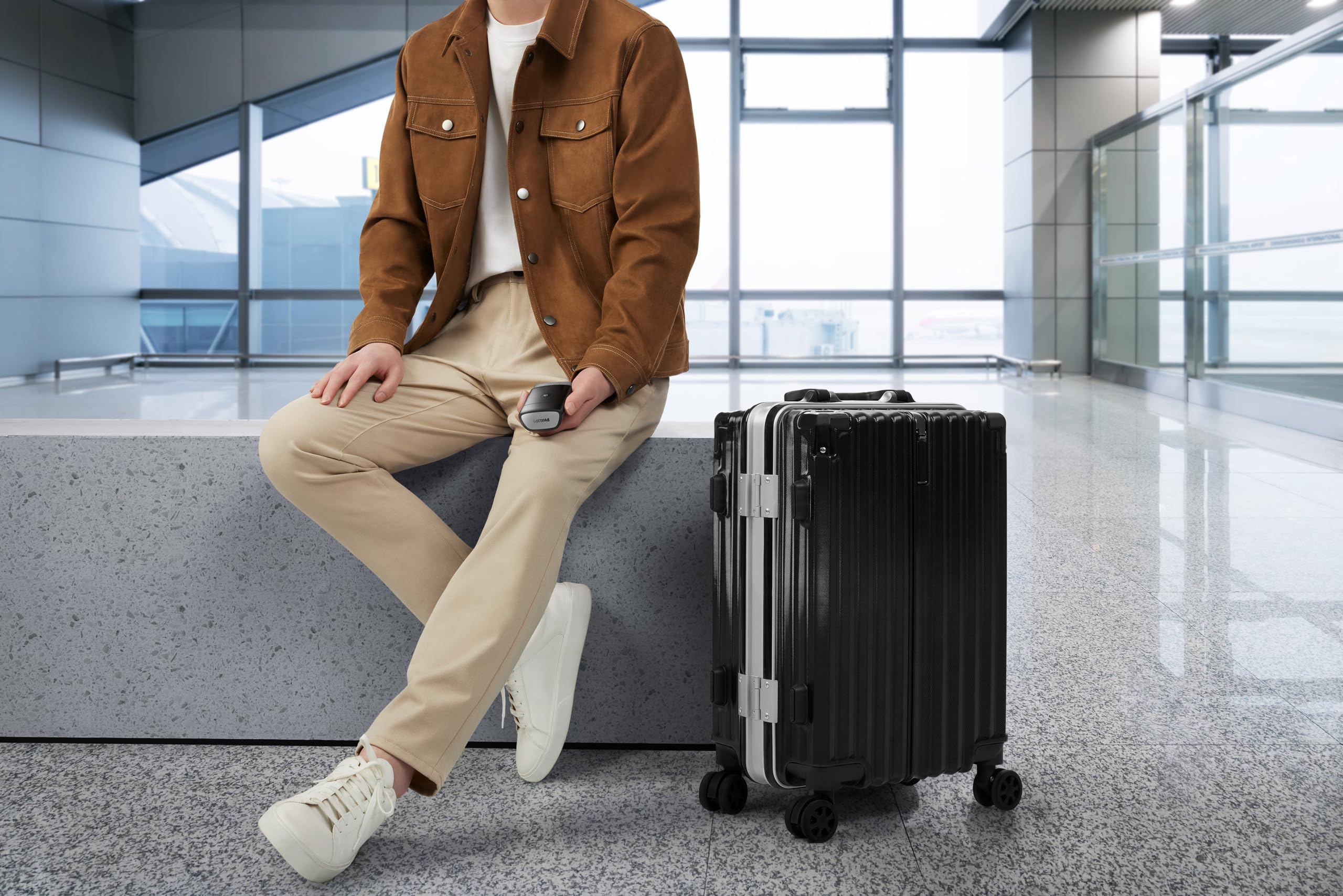 Philips Norelco Travel Groom Duo - Electric Beard Trimmer & Body Groomer with Compact Shaver, OneBlade 360, 5-in-1 Comb & Travel Case - Perfect for Travel, Gym & Home Grooming
