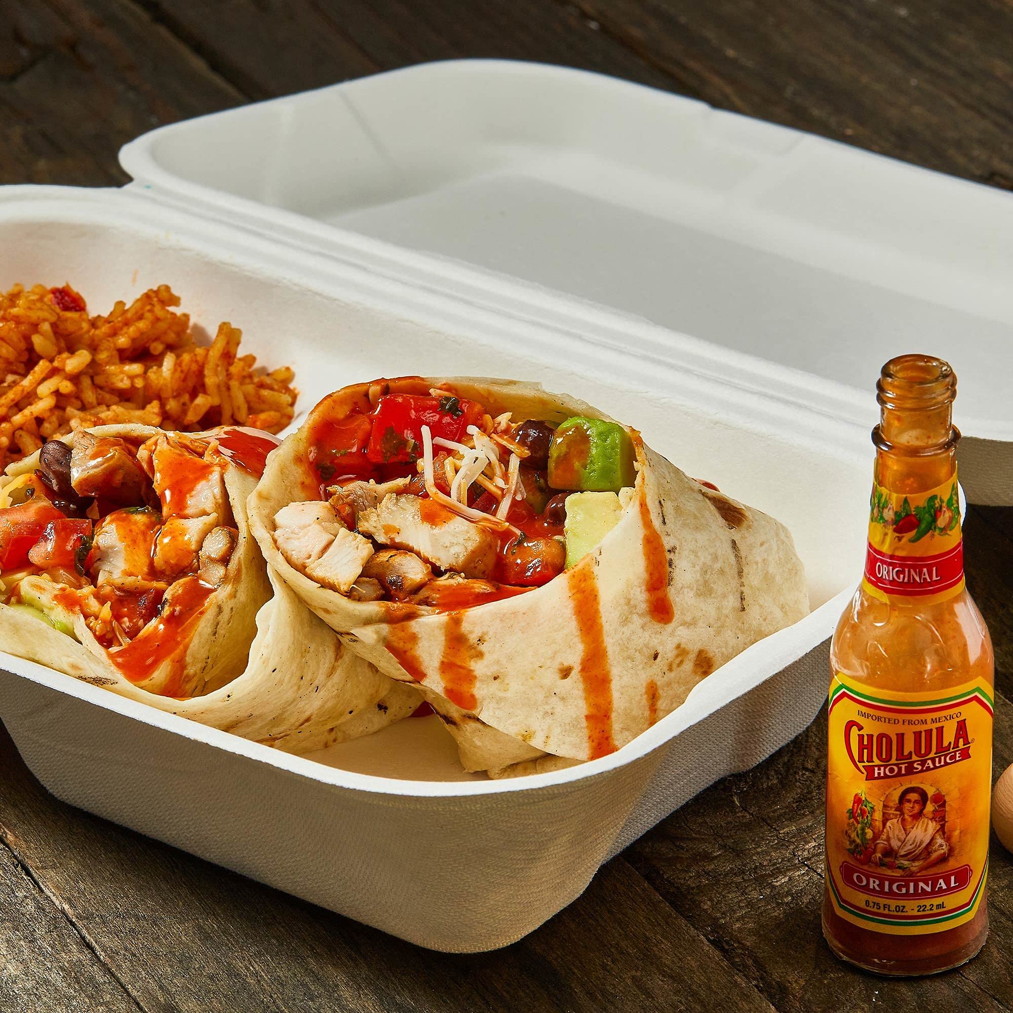 Cholula Original Hot Sauce Travel Size (48 Pack) - 0.75oz Mexican Pepper Hot Sauce Bottles for Restaurants, Delivery & Takeout | Perfect for Tacos, Burgers, Pizza & Snacks
