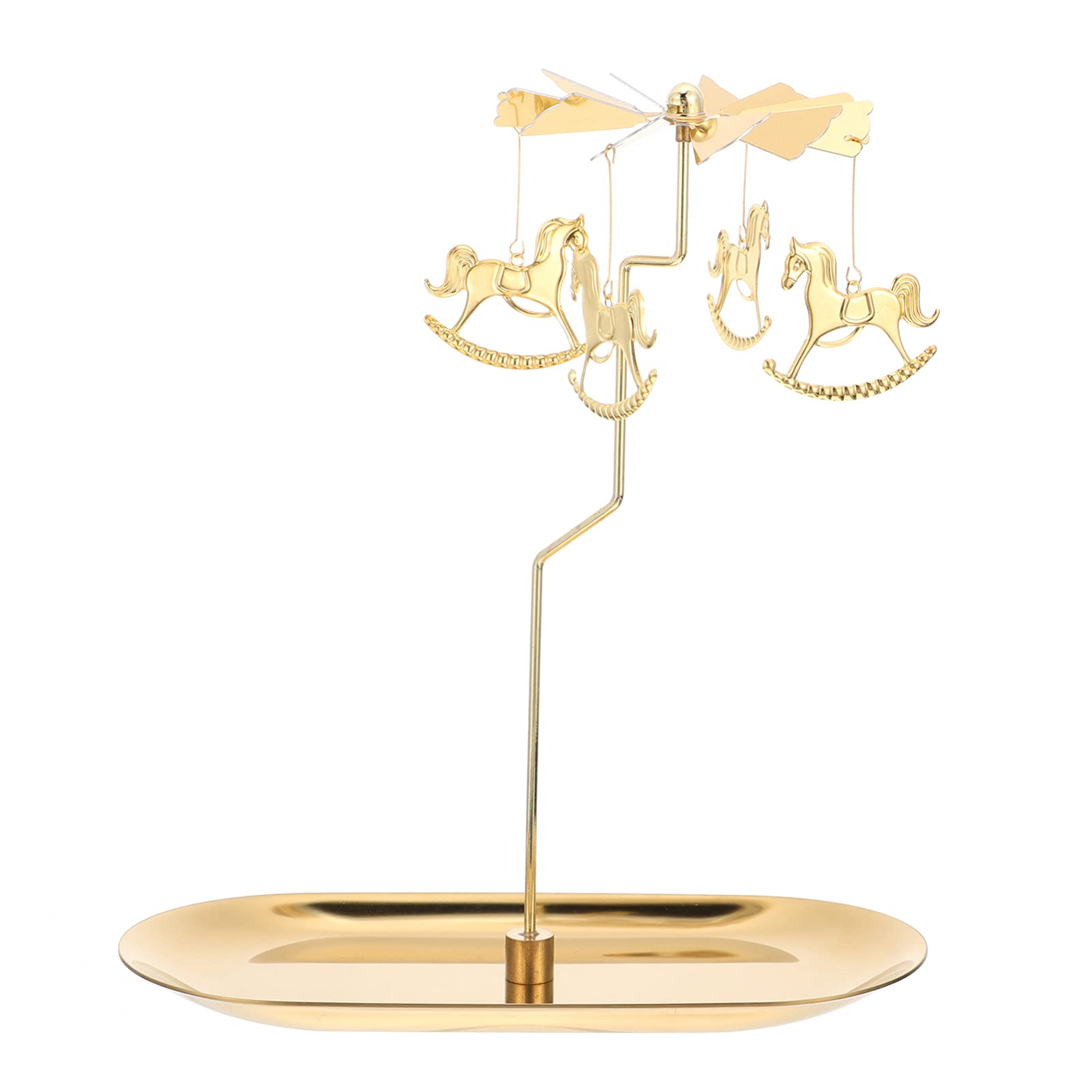 BESPORTBLE Metal Spinning Carousel Candle Holder - Romantic Rotary Tea Light Holder for Wedding, Party, Festival - Elegant Home Decor for Tables, Mantels, and Outdoor Gatherings