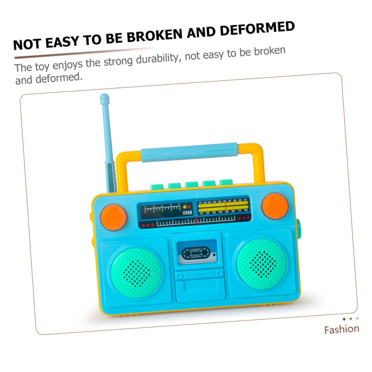 Vintage Analog Pretend Play Radio Toy for Kids - Interactive Puzzle & Riddles Learning Game, Cartoon ABS Blue - Perfect for Imaginative Play & Early Childhood Development