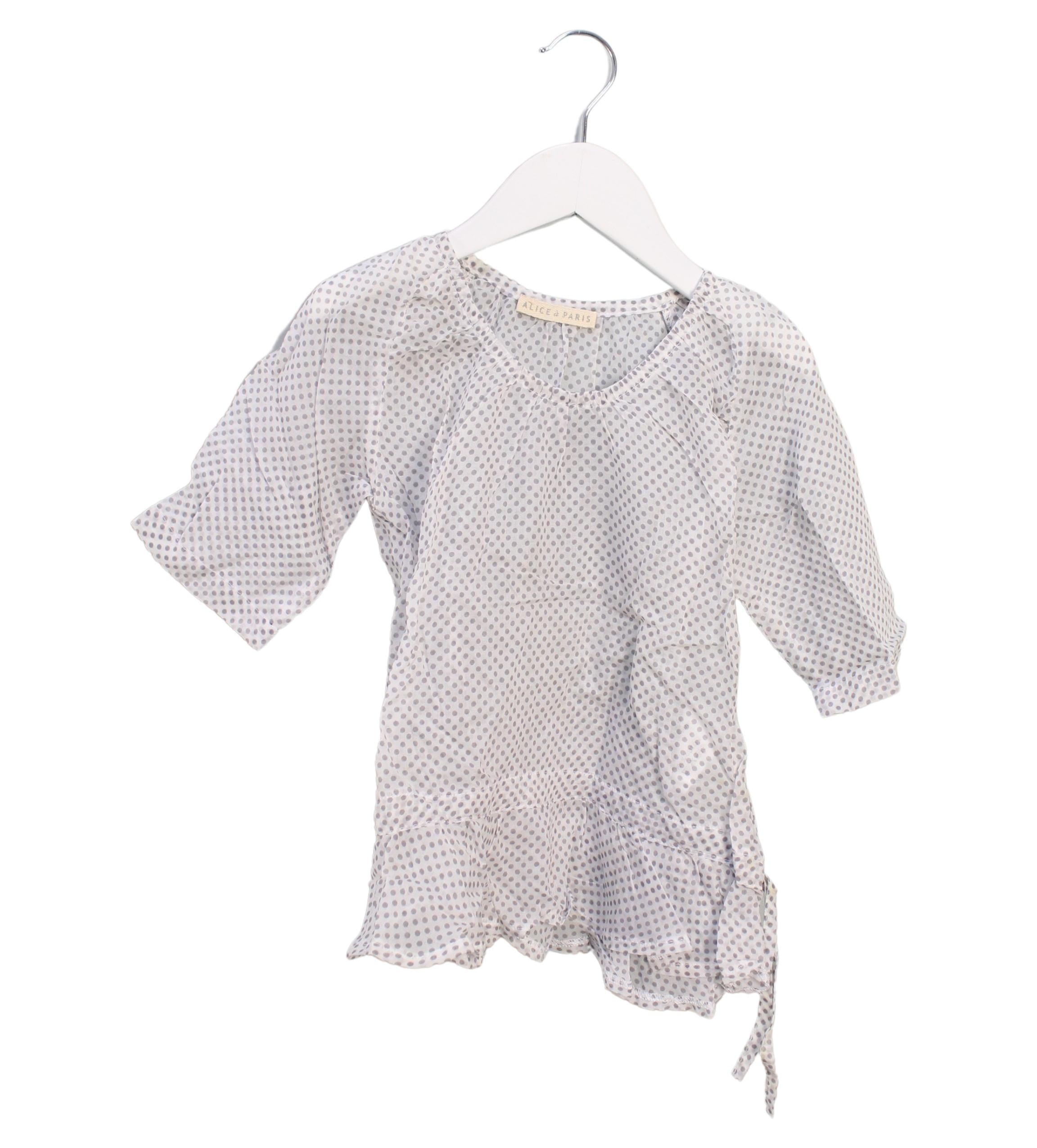Alice in Paris Long Sleeve Top for Girls 4T - Cute French Style Blouse for Toddler Dress Up & Special Occasions