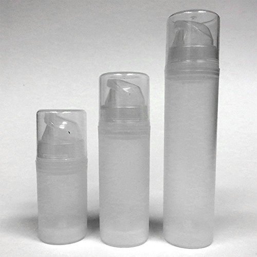 Airless Pump Bottles for Cosmetics - 15ml (0.5oz), 30ml (1oz) & 50ml (1.7oz) Refillable Travel Size Containers | Leak-Proof Dispenser for Cream, Serum, Lotion, Oil & Gel | Perfect for Skincare, Makeup & Beauty Products at Home or On-The-Go