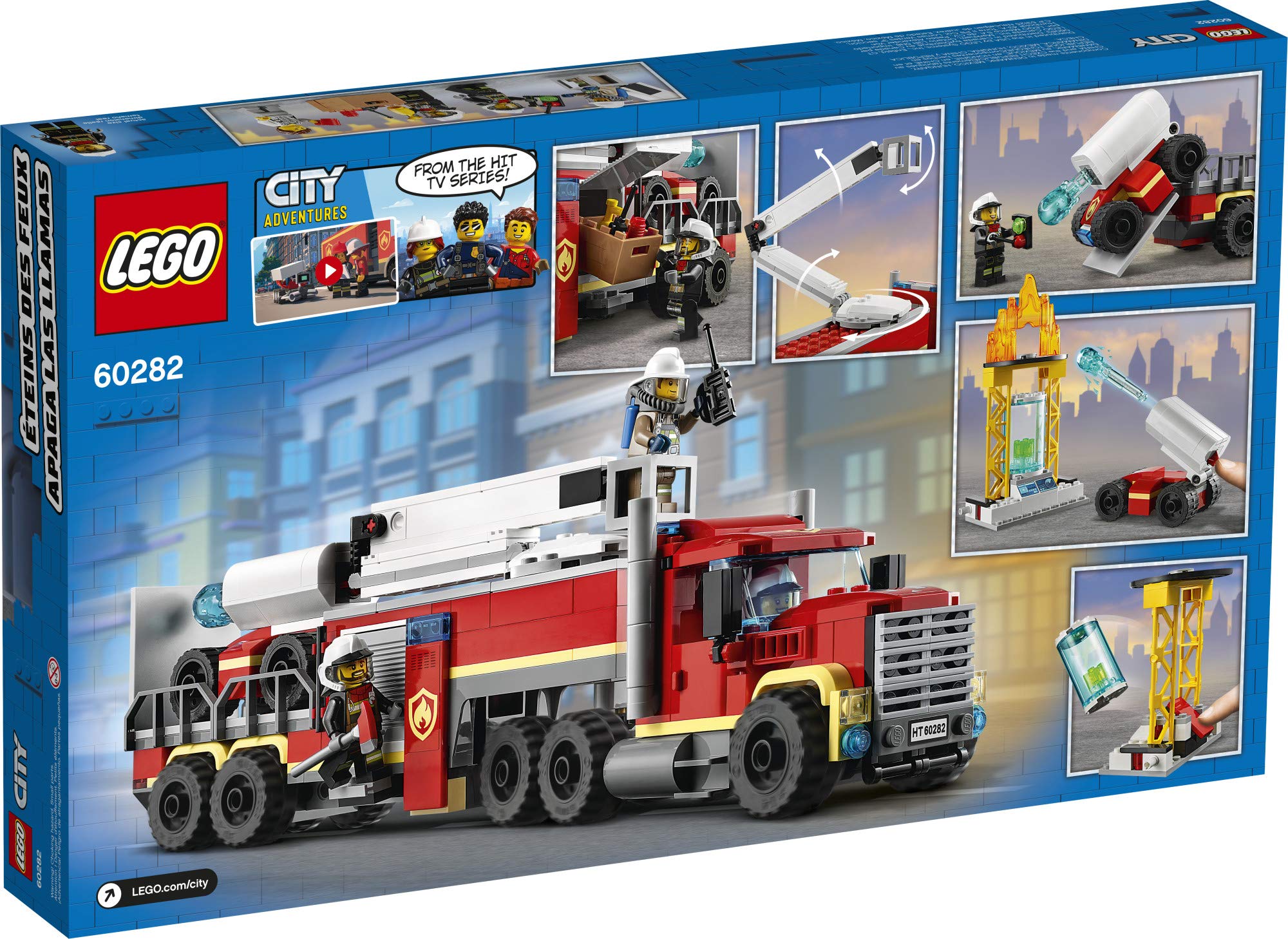 LEGO City Fire Command Unit 60282 Building Kit - 380-Piece Firefighter Toy Set for Kids with Fire Truck & Minifigures | Creative STEM Learning & Pretend Play | Birthday Gift for Boys & Girls Ages 6+