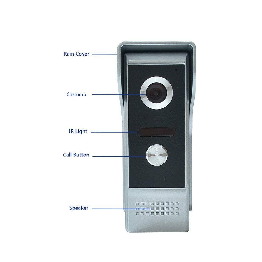 7-Inch Wired Video Intercom System with HD Camera & Electronic Door Lock - Secure Home Entry Solution for Apartments, Offices, and Gated Communities