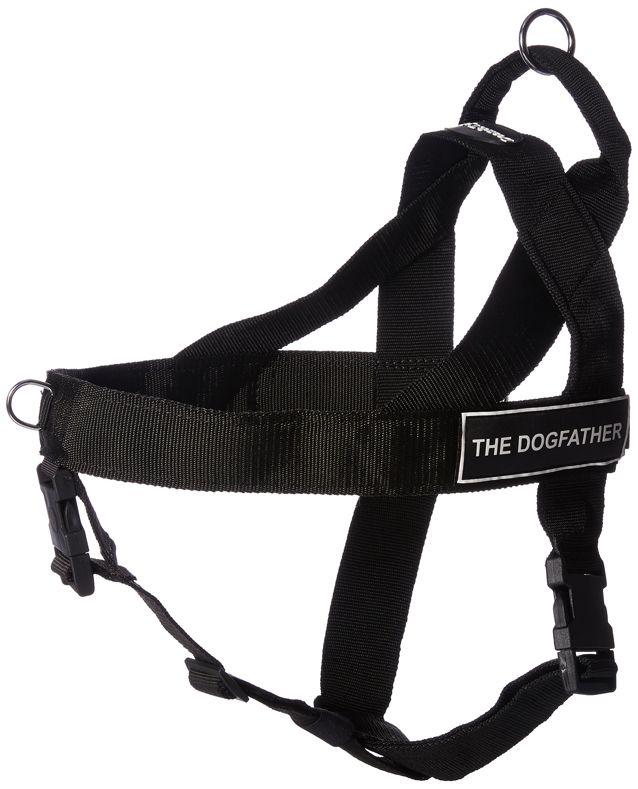 DT Universal No-Pull Dog Harness - The Dogfather - Black - X-Large (36-47 Inch Girth) for Medium to Large Dogs - Perfect for Walking, Training & Outdoor Adventures